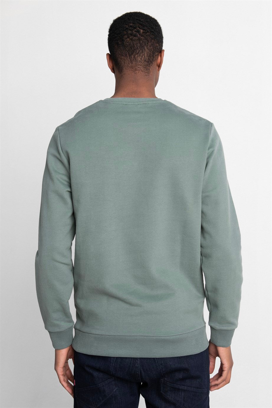 Pamuk Bisiklet Yaka Basıc Unisex Sweatshirt