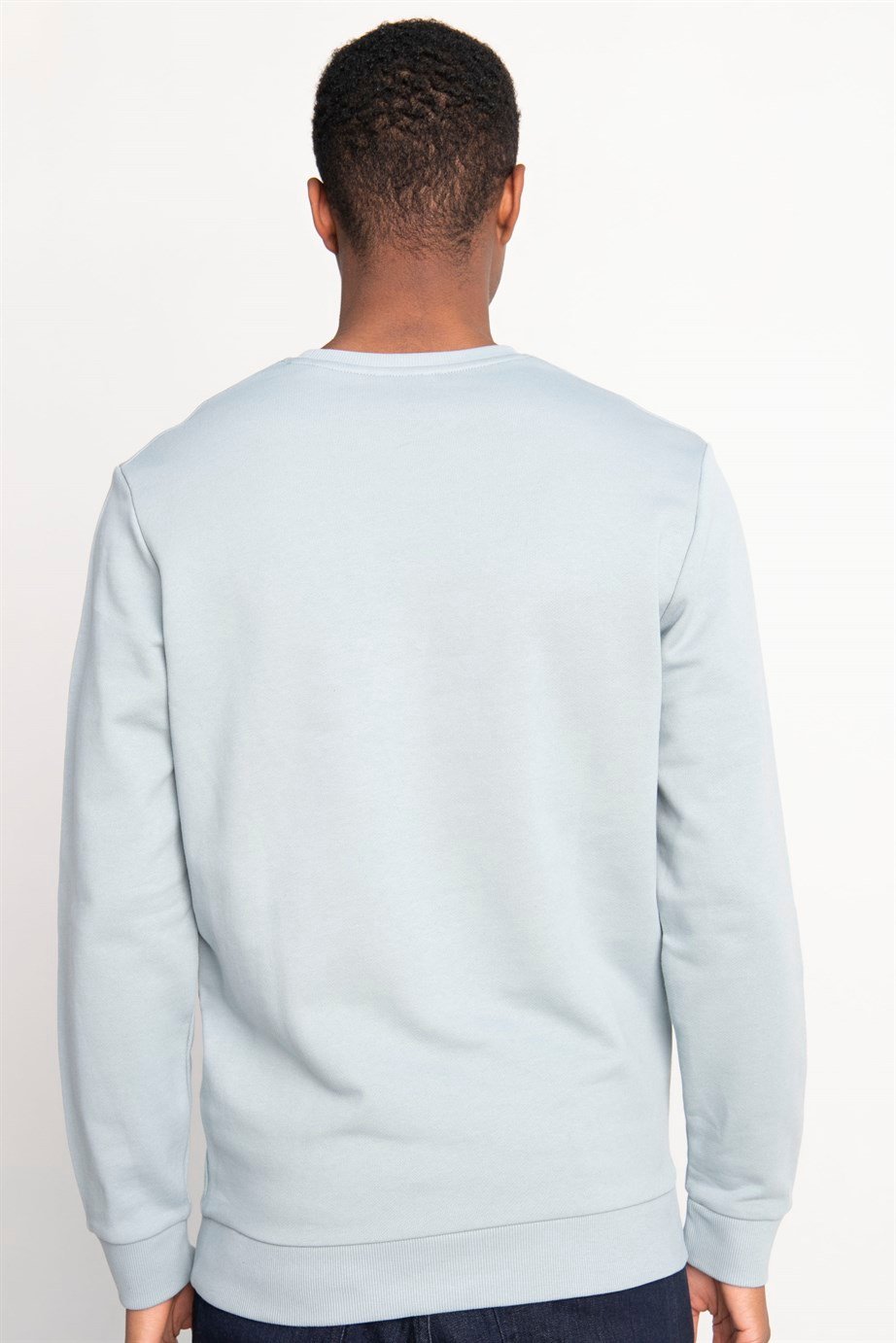 Pamuk Bisiklet Yaka Basıc Unisex Sweatshirt