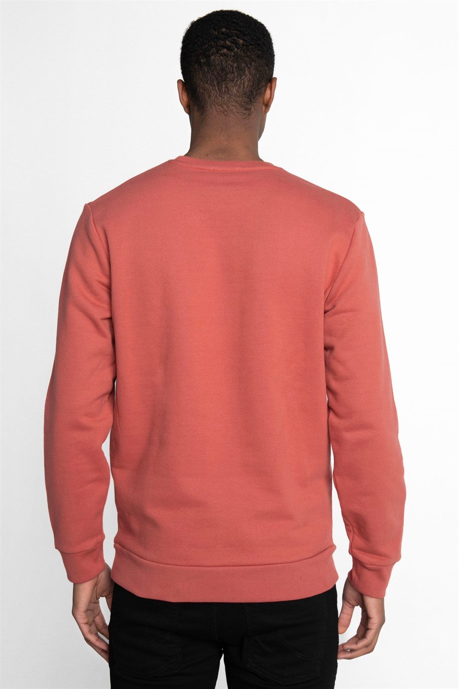 Pamuk Bisiklet Yaka Basıc Unisex Sweatshirt