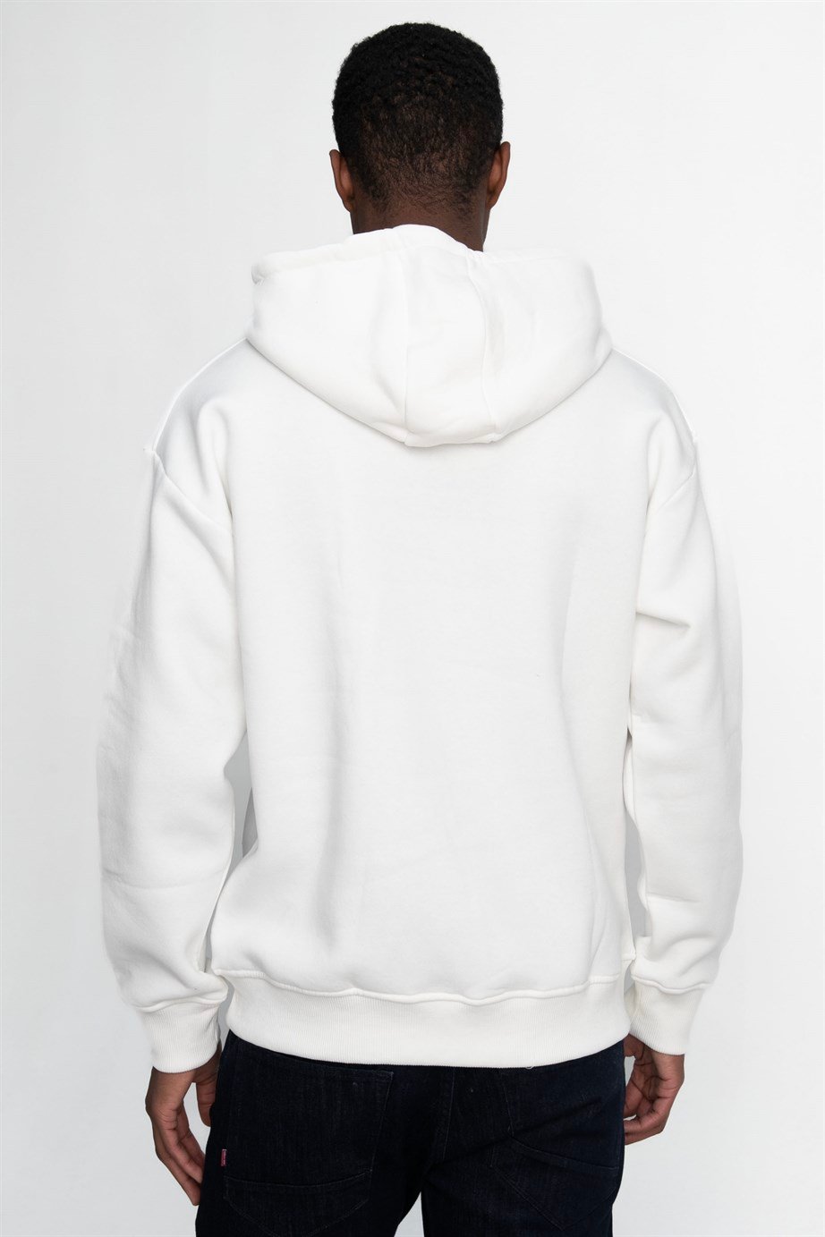 Pamuk Kapüşonlu Basıc Unisex Sweatshirt