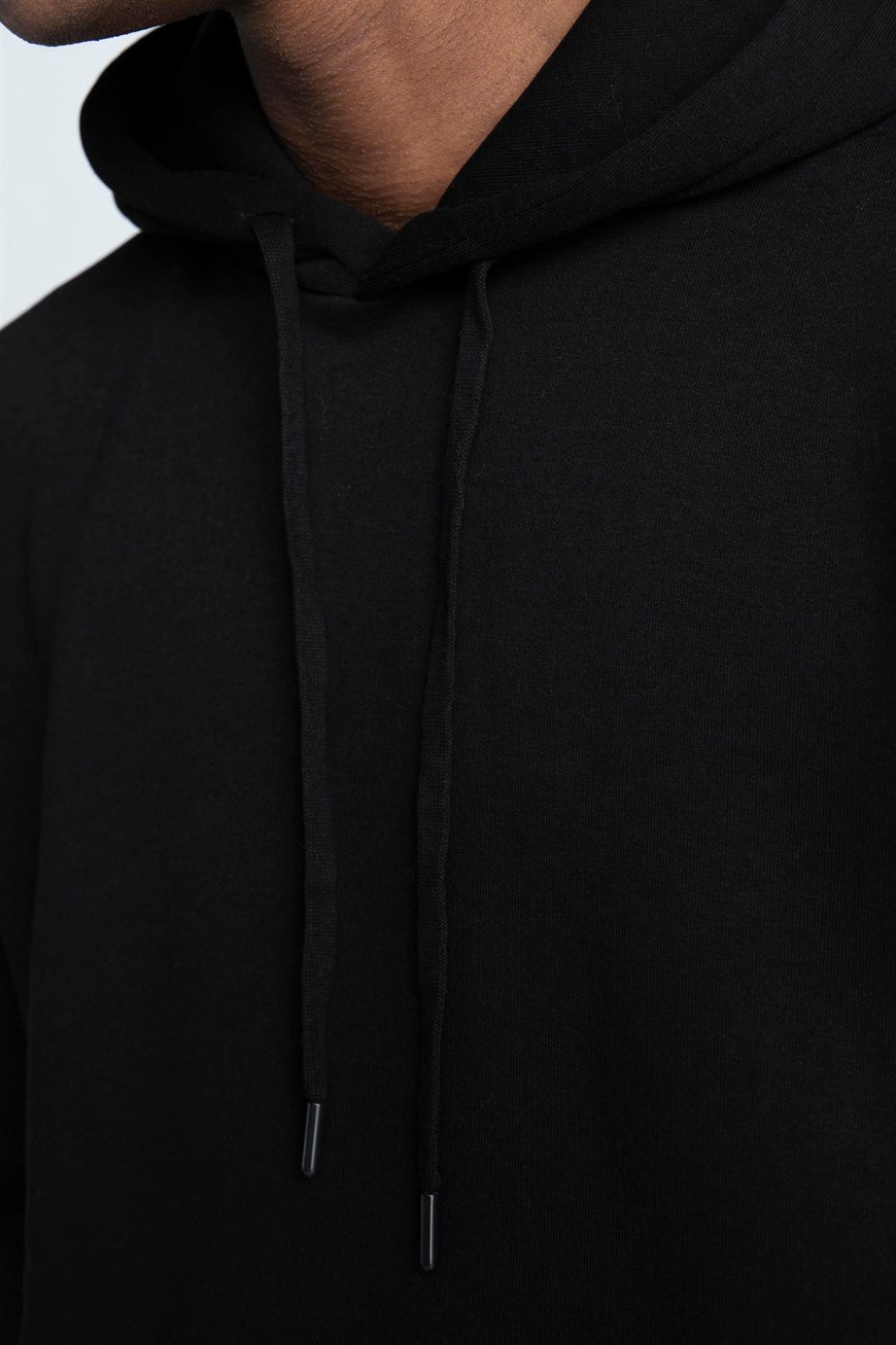 Pamuk Kapüşonlu Basıc Unisex Sweatshirt