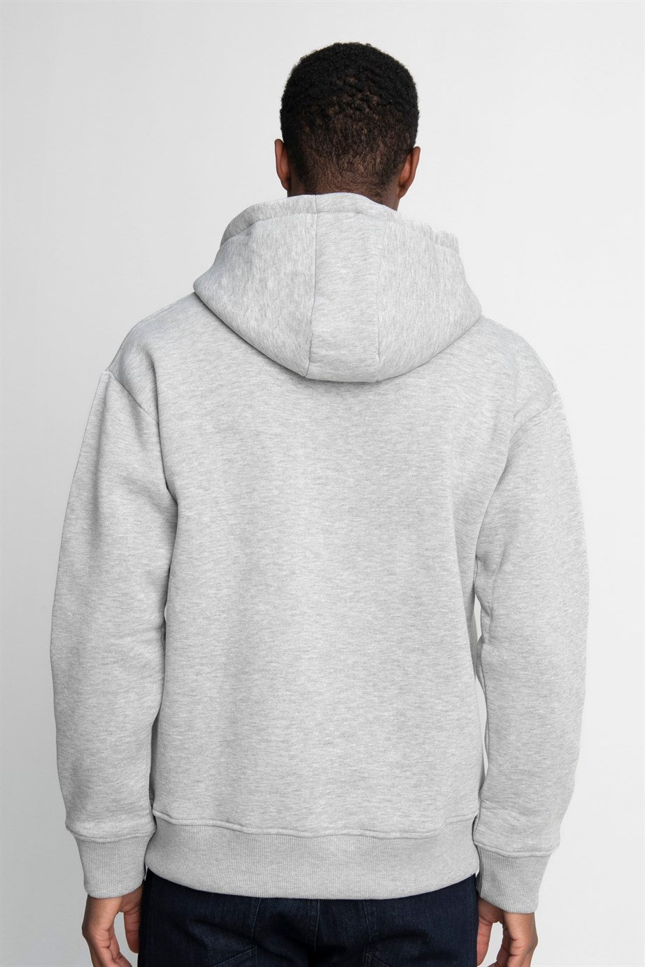 Pamuk Kapüşonlu Basıc Unisex Sweatshirt