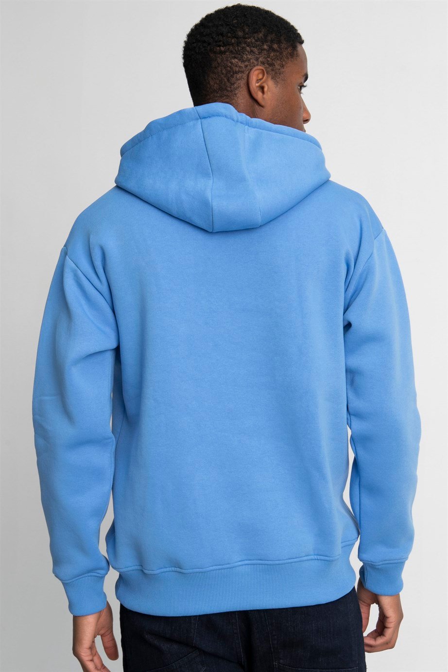 Pamuk Kapüşonlu Basıc Unisex Sweatshirt