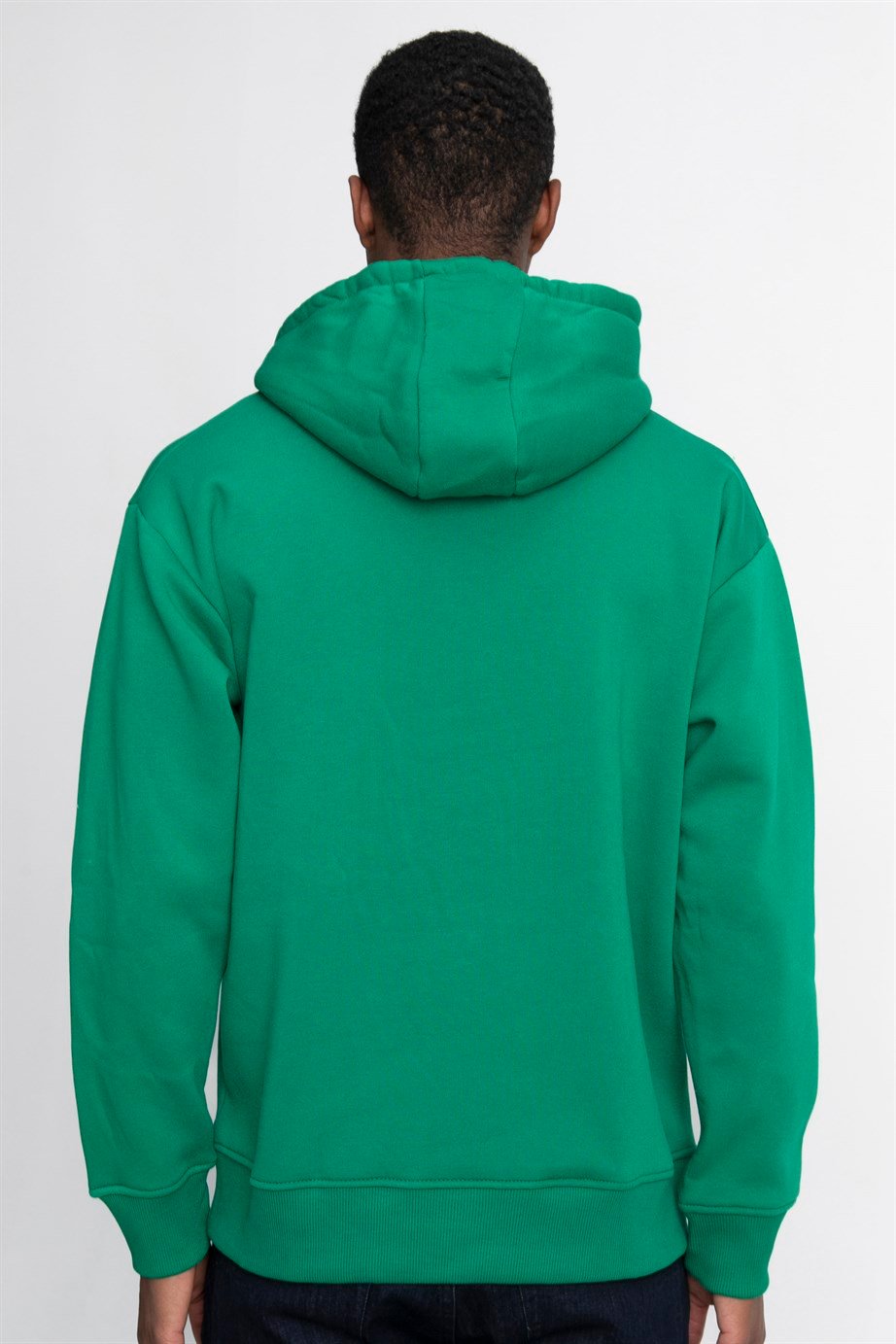 Pamuk Kapüşonlu Basıc Unisex Sweatshirt
