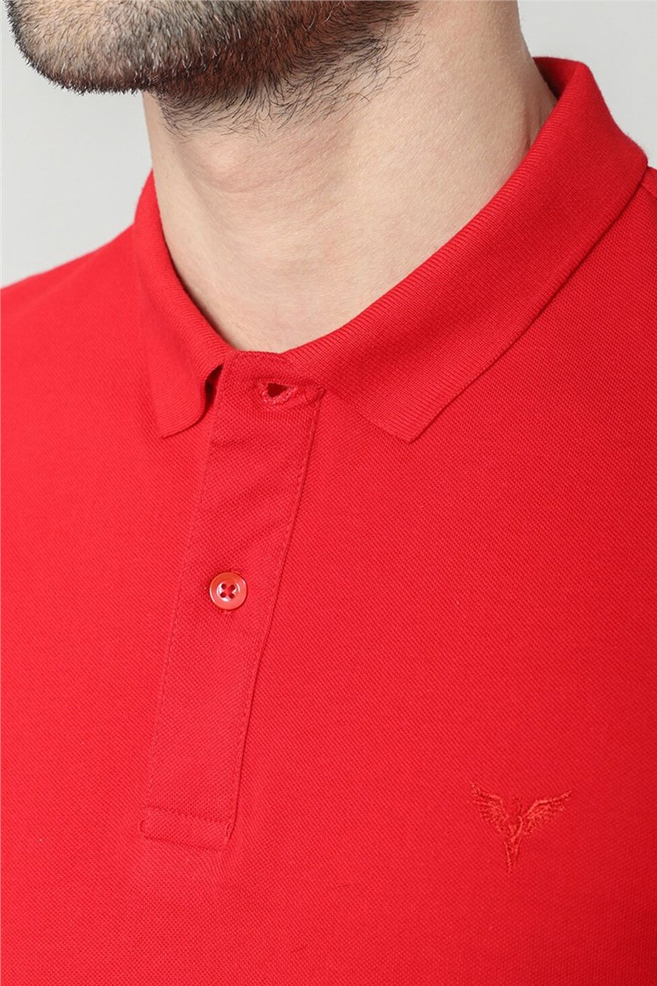 Slim Fit Dar Kesim Düz Polo Yaka Erkek T-Shirt