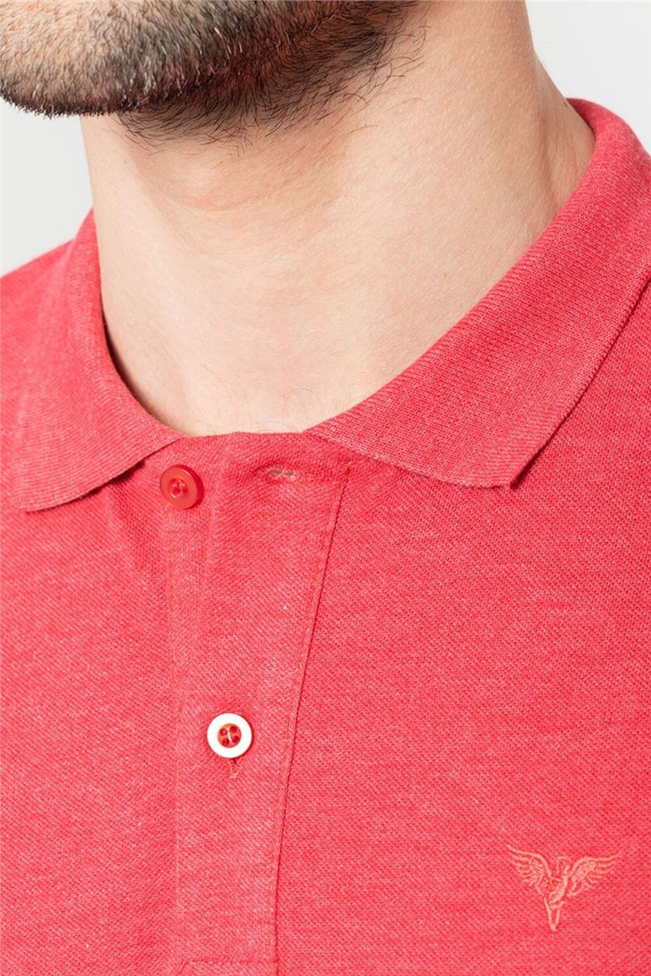 Slim Fit Dar Kesim Düz Polo Yaka Erkek T-Shirt