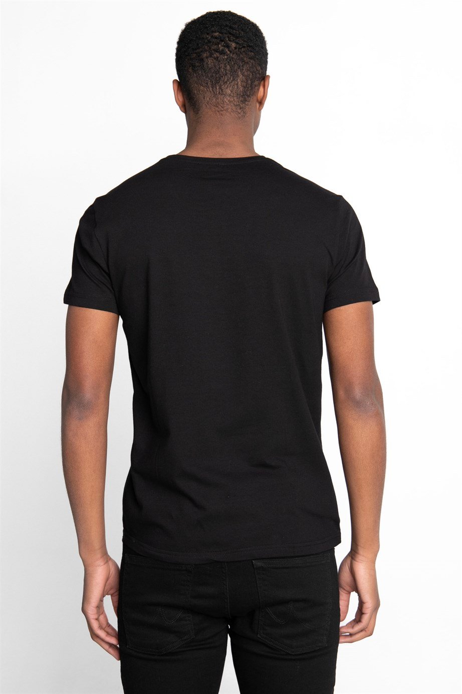Slim Fit Bisiklet Yaka Düz Basıc Kısa Kol T-Shirt