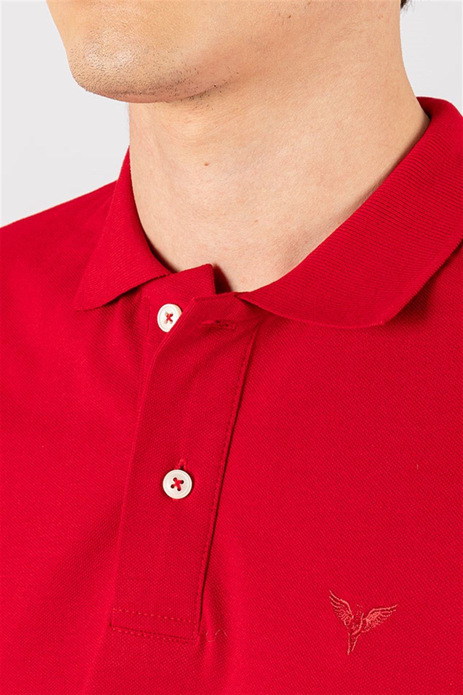 Slim Fit Dar Kesim Düz Polo Yaka Erkek T-Shirt