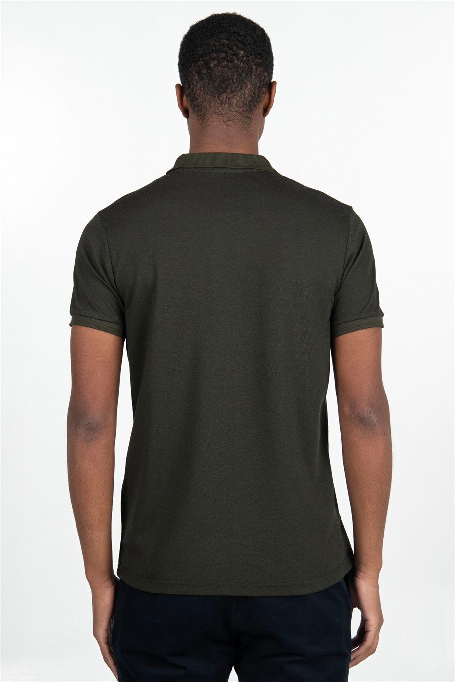 Slim Fit Düz Polo Yaka Erkek T-Shirt