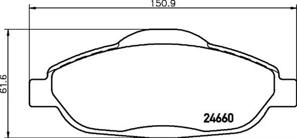 Balata Peugeot 308 2007-14, 3008 MPV 2009-16 Ön