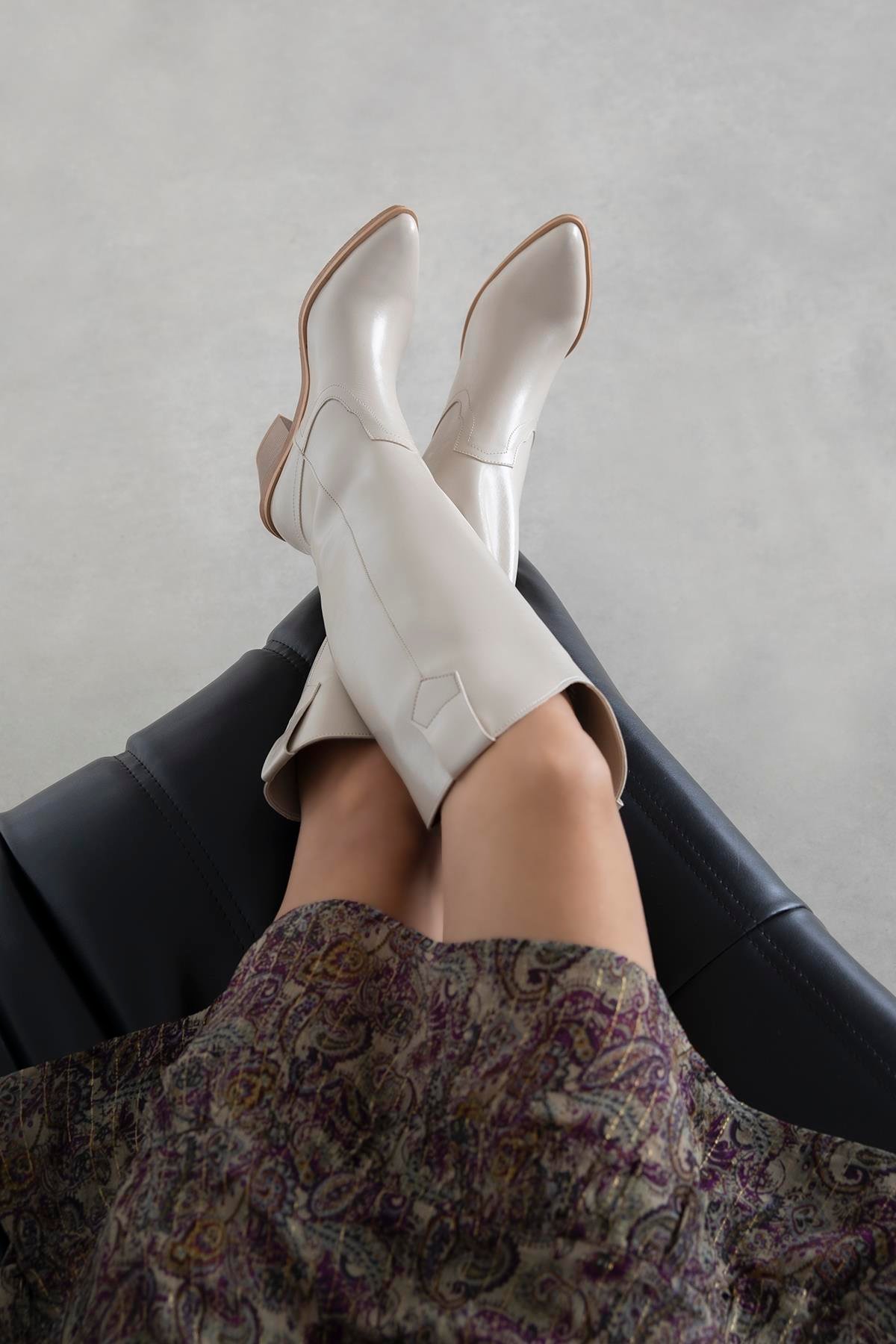 Andrew Kadın  Cilt  Deri  Çizme Bej