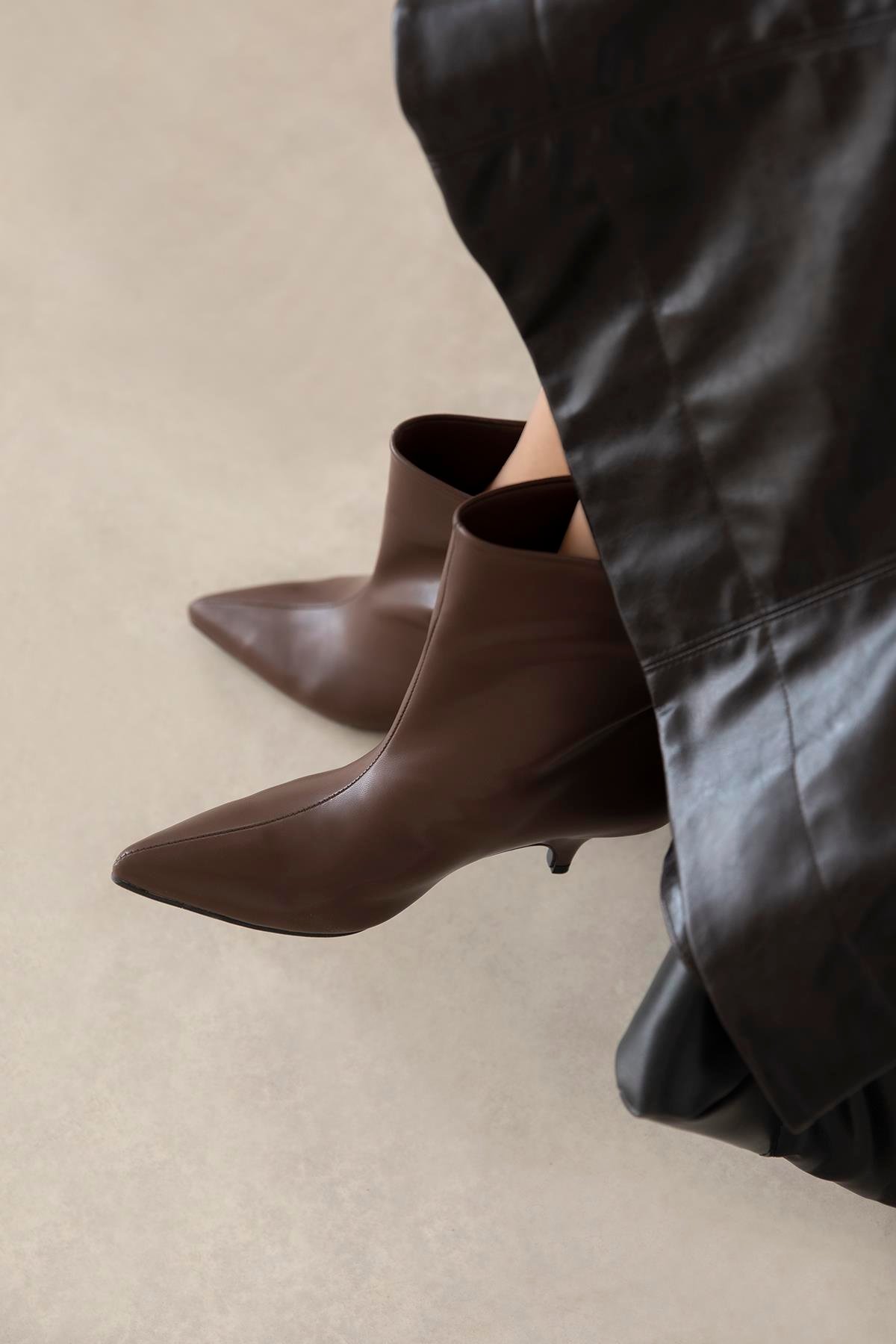 Bella Kadın Pino Ökce Deri Bot Kahve