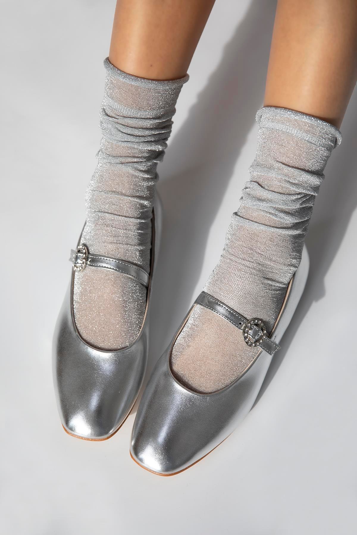 Berny  Kadın  Kemer  Detay  Deri  Babet Gümüş