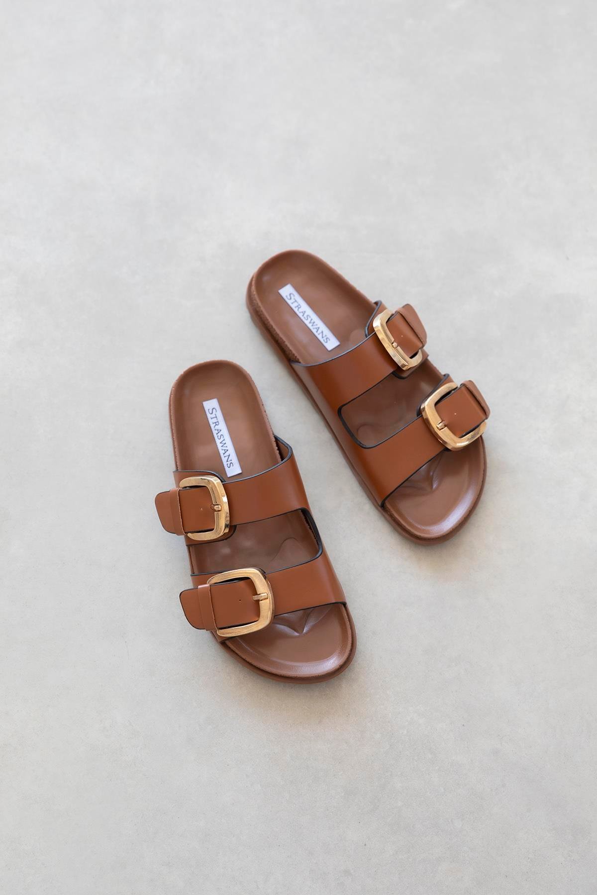 Bonita Kadın Toka Detay Günlük Konfor Terlik Taba