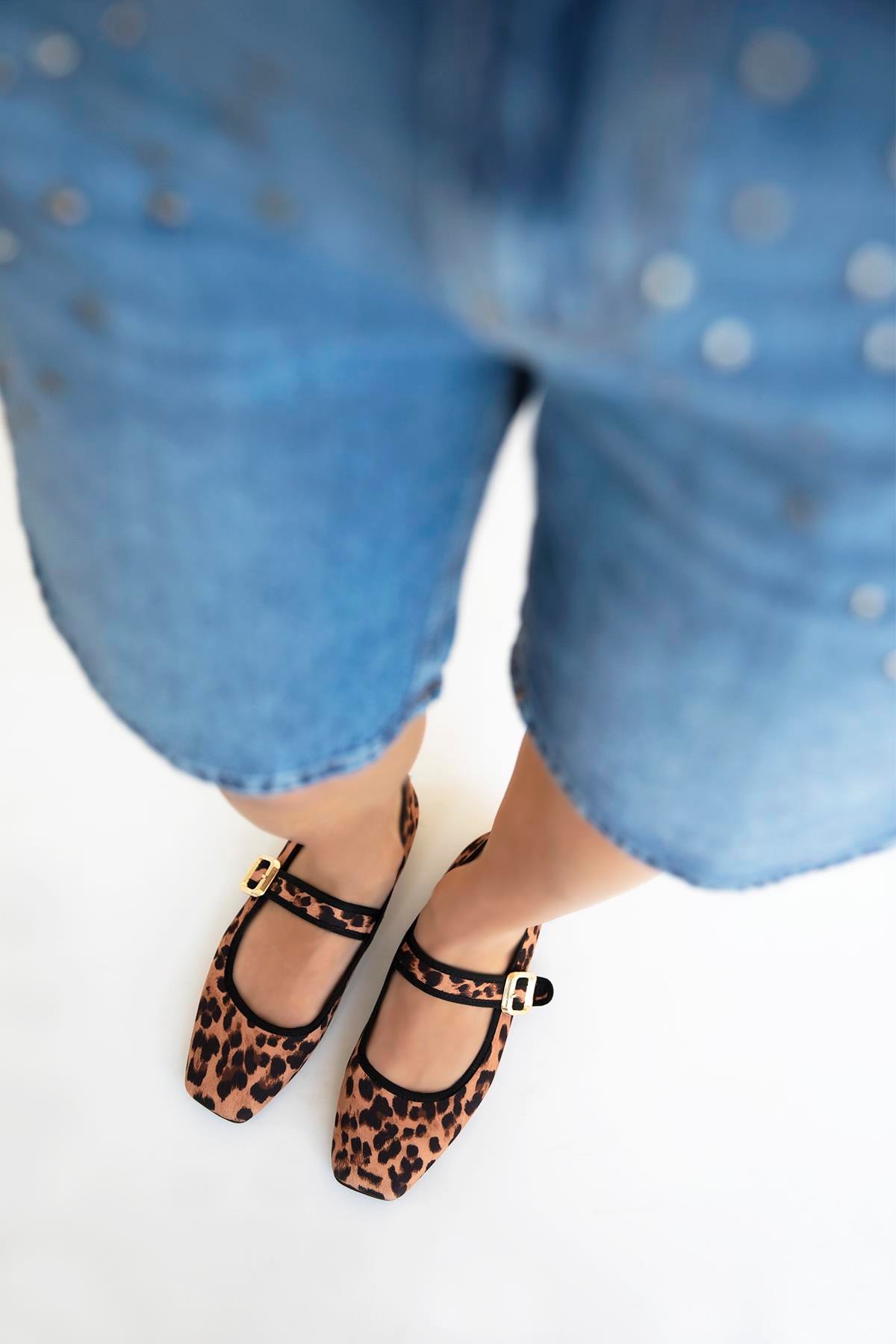 Carlisa Kadın  Kemer  Detay  Kumaş Babet Leopar