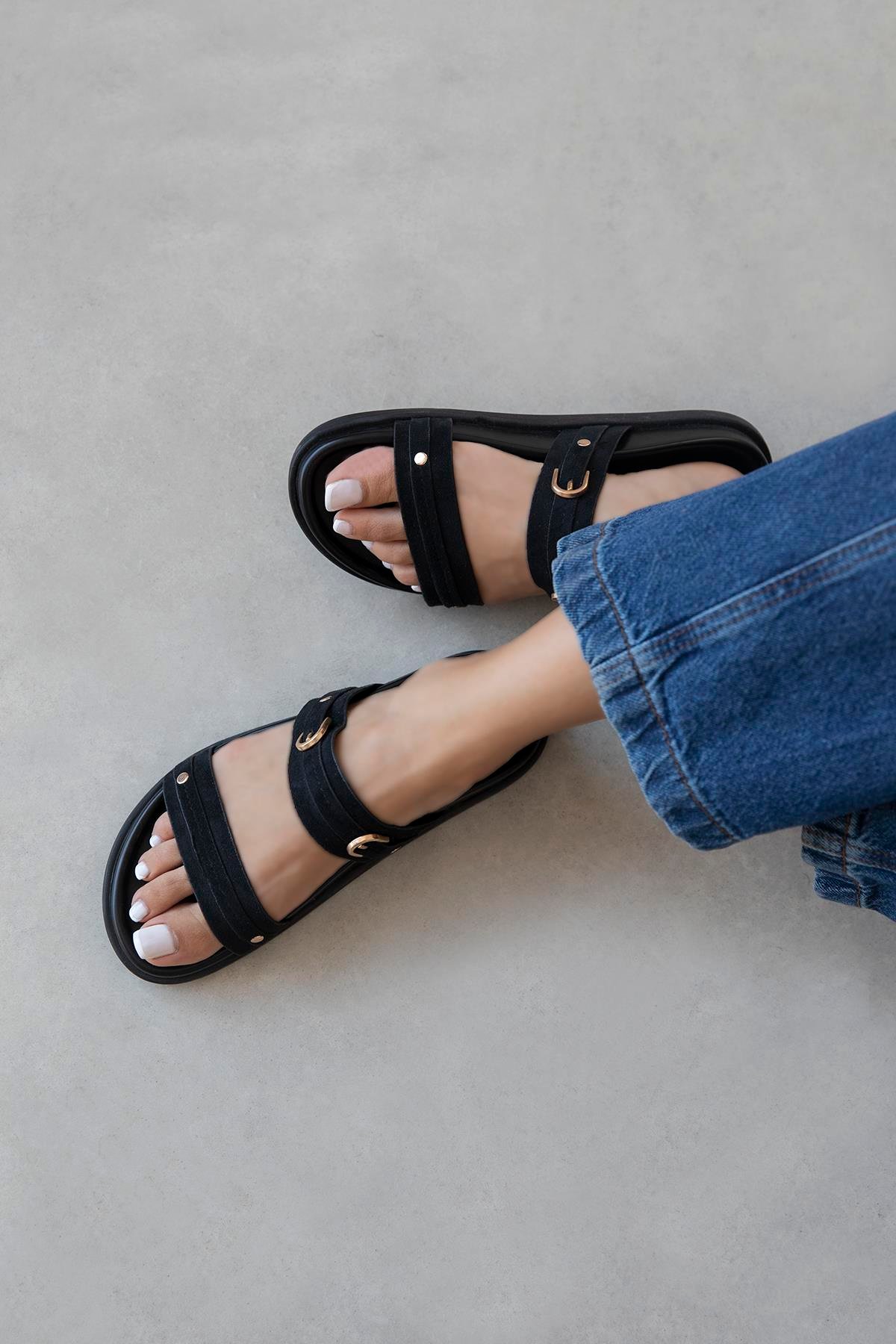 Cistra Kadın Günlük Konfor SüetTerlik Siyah