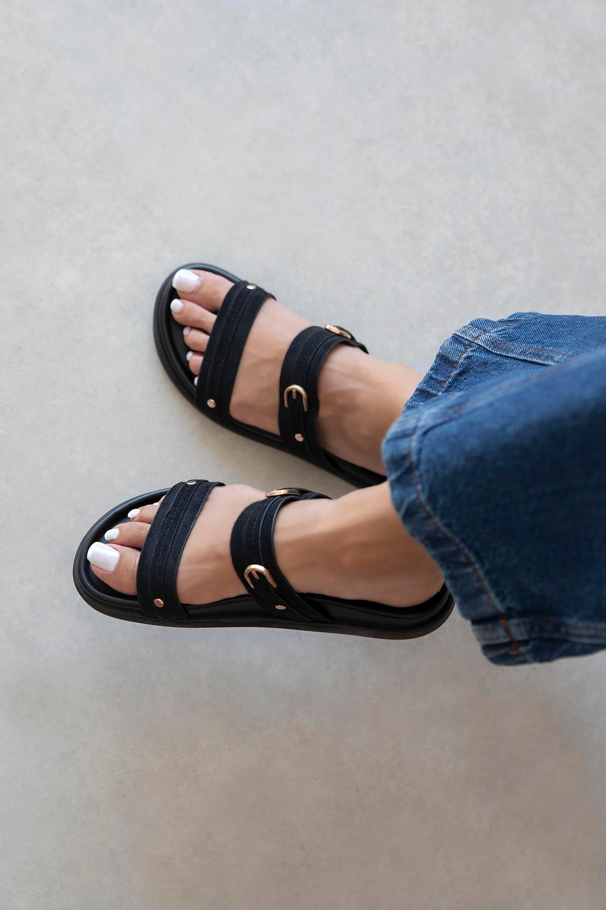 Cistra Kadın Günlük Konfor SüetTerlik Siyah