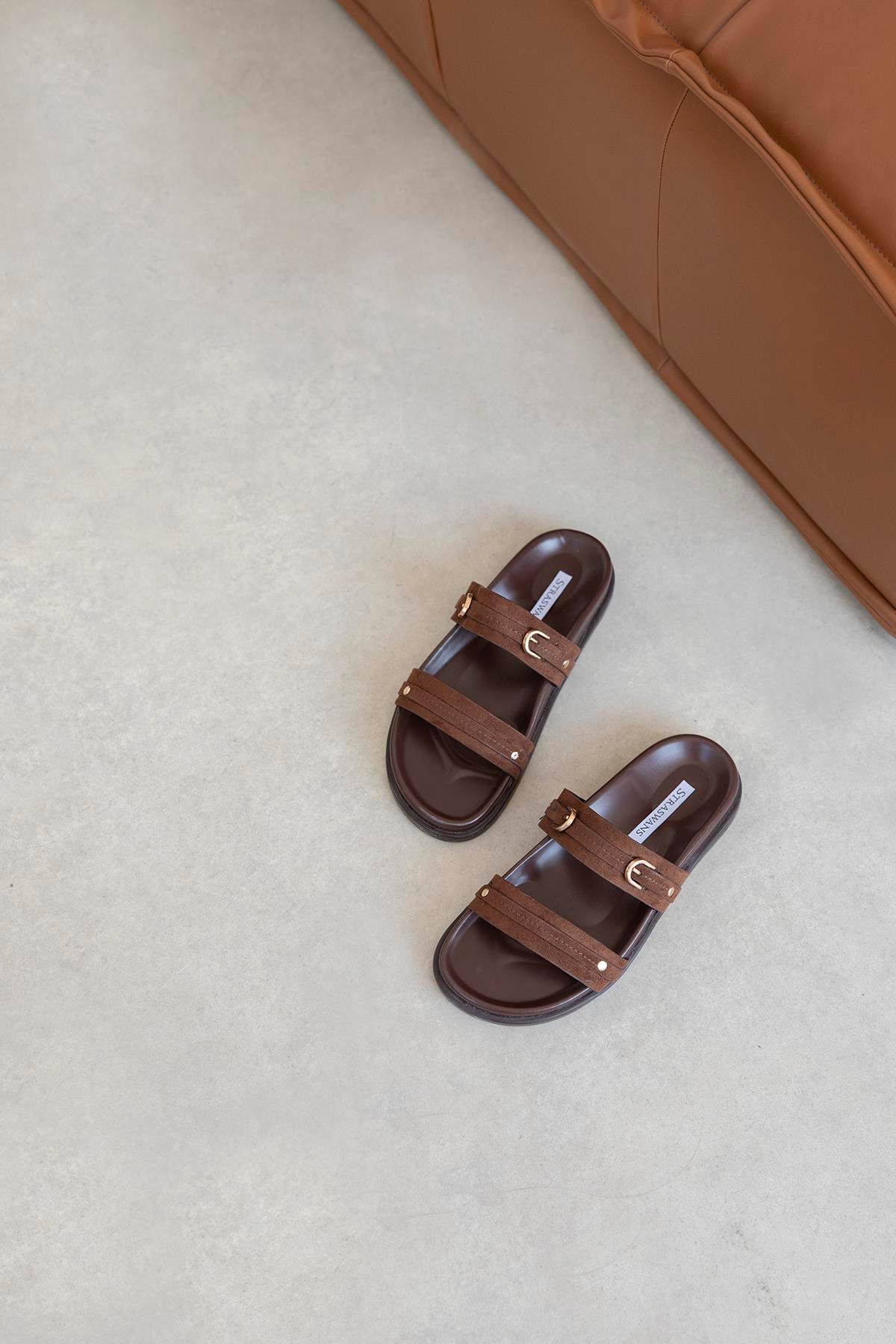 Cistra Kadın Günlük Konfor SüetTerlik Kahve