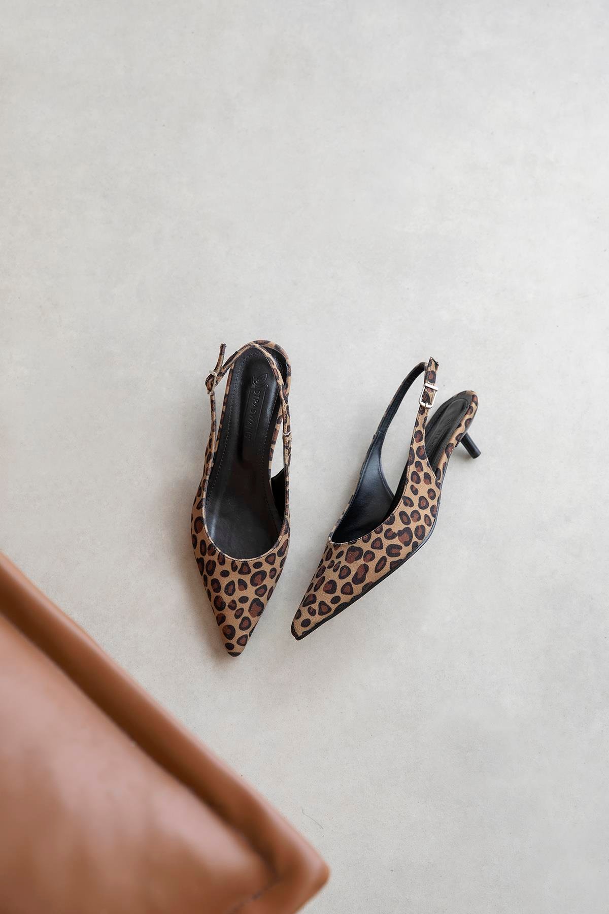 Cuesta  Kadın Topuklu Kumaş  Ayakkabı Leopar
