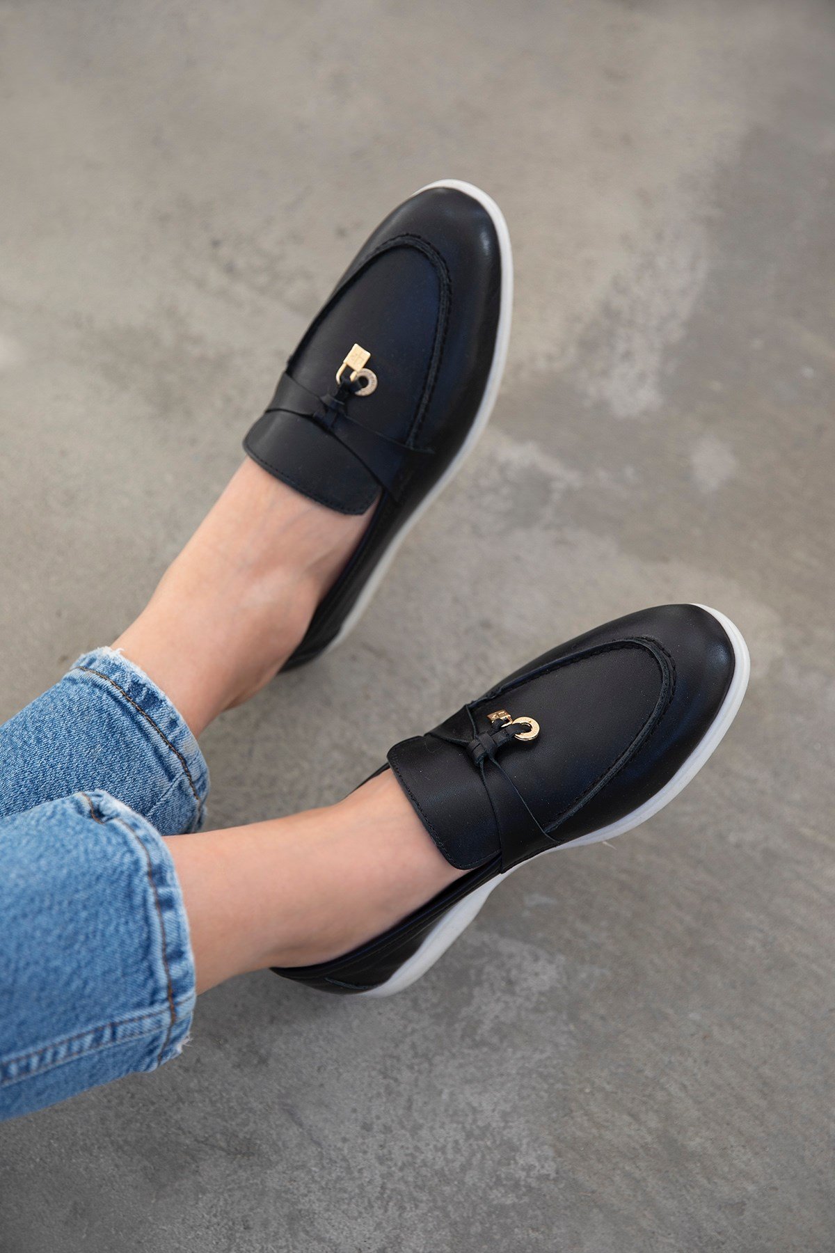 Days  Kadın Hakiki Deri  Makosen Ayakkabı Siyah