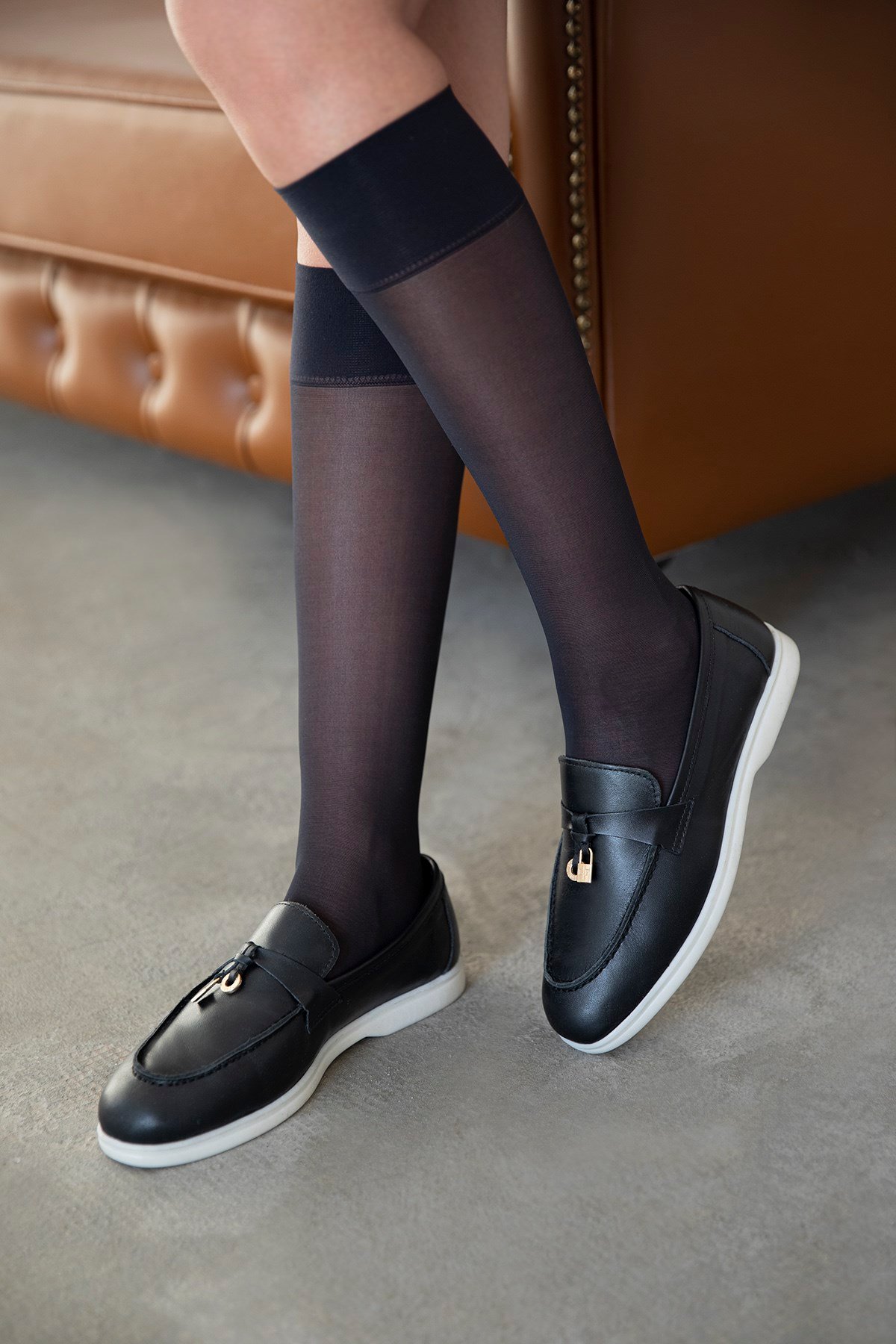 Days  Kadın Hakiki Deri  Makosen Ayakkabı Siyah