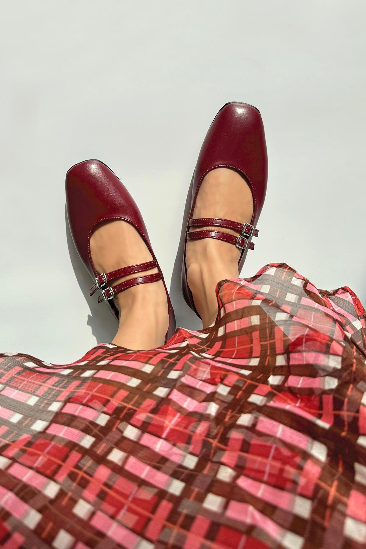 Elvira   Kadın  Kemer  Detay  Deri  Babet Bordo