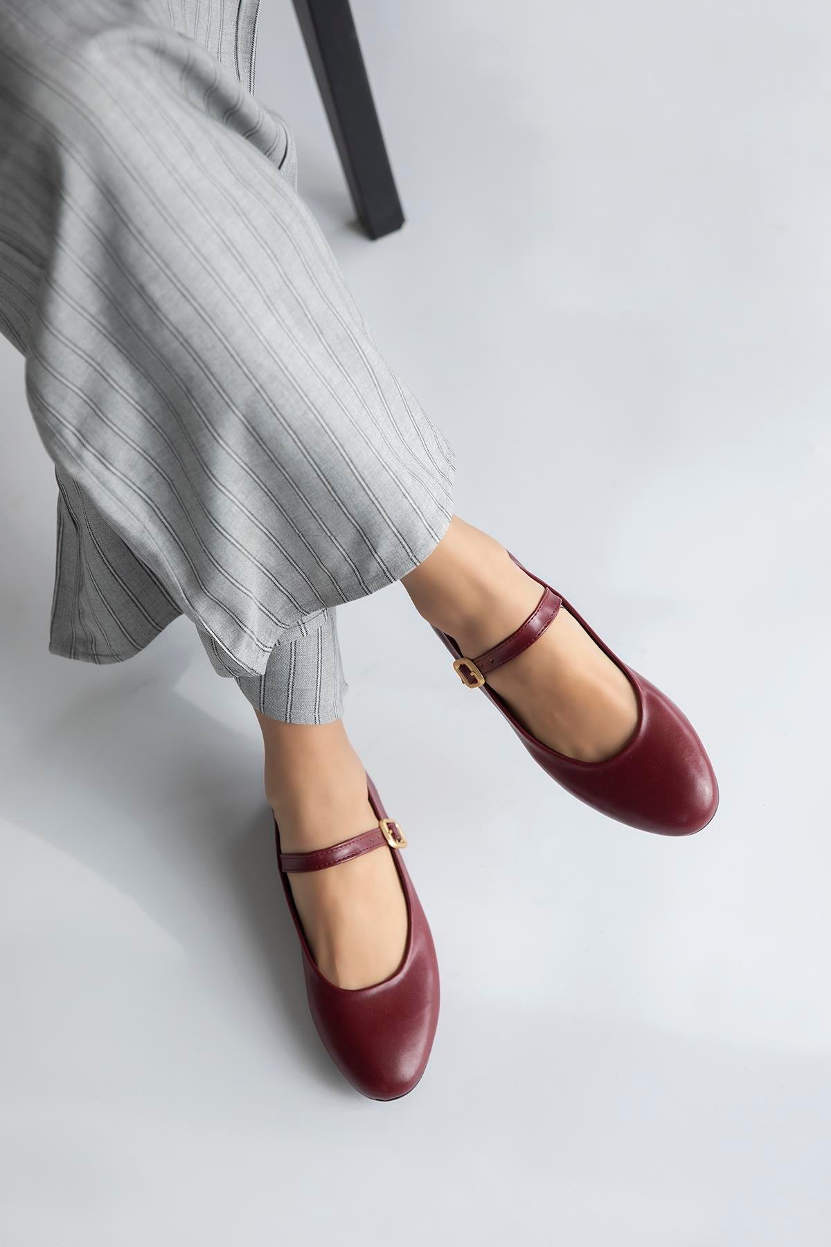 Hollie   Kadın  Kemer  Detay  Deri  Babet Bordo