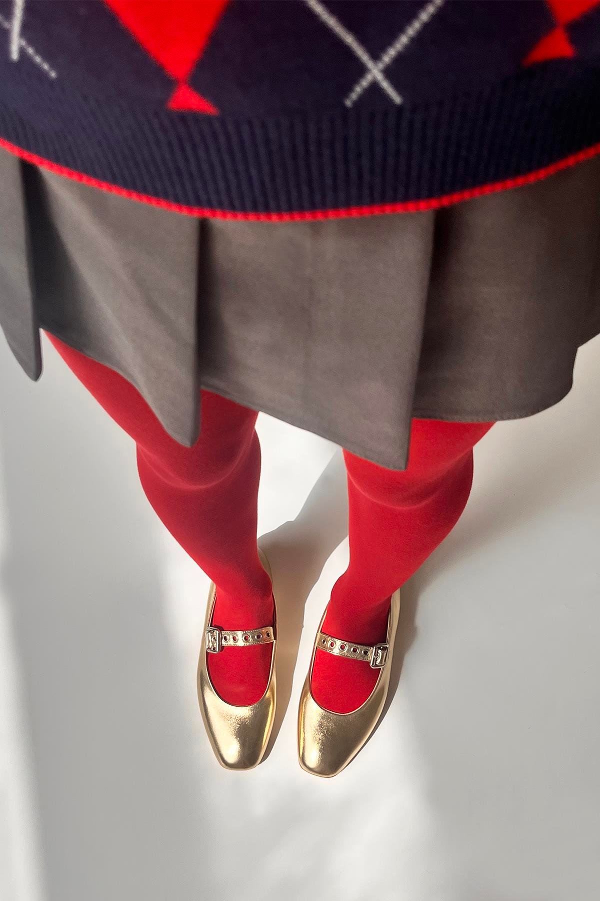 Jules  Kadın  Kemer  Detay  Deri  Babet Altın