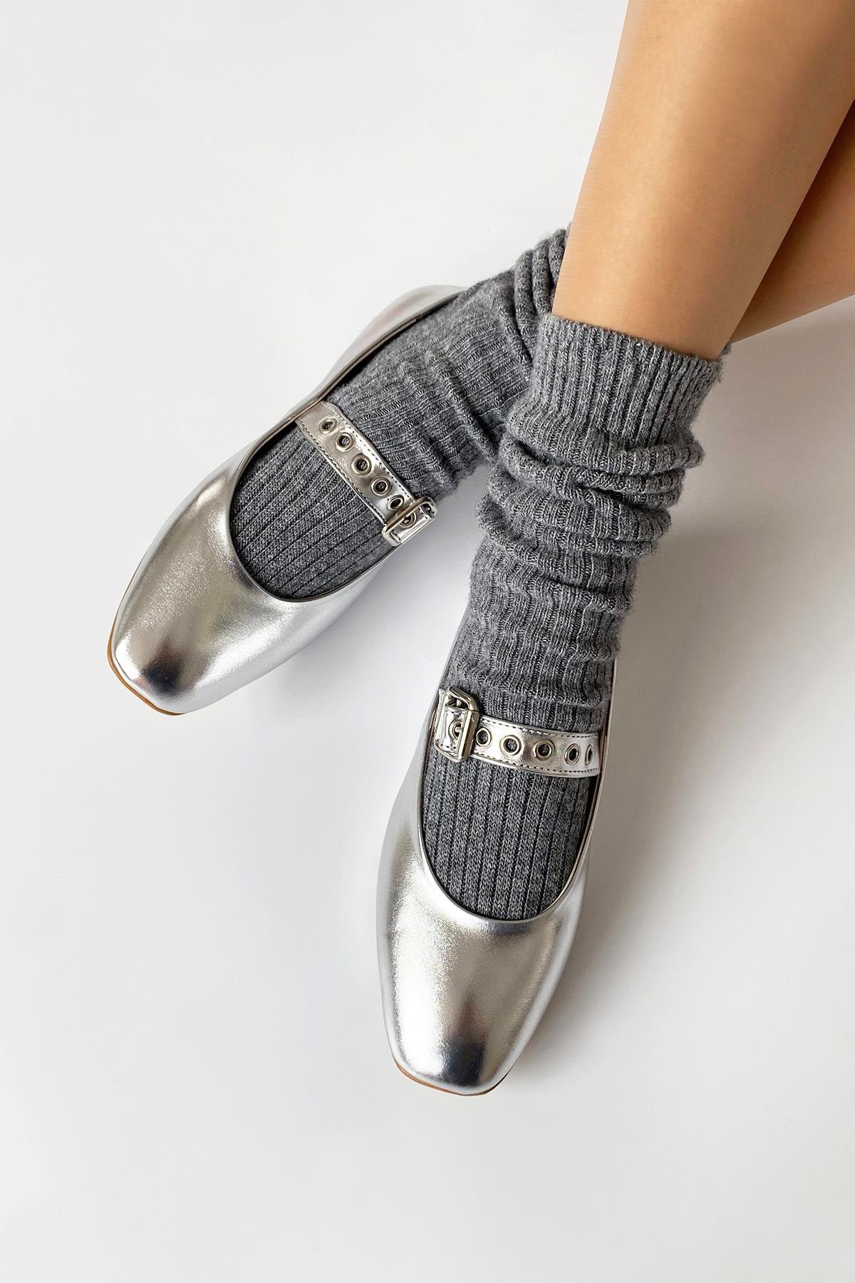 Jules  Kadın  Kemer  Detay  Deri  Babet Gümüş