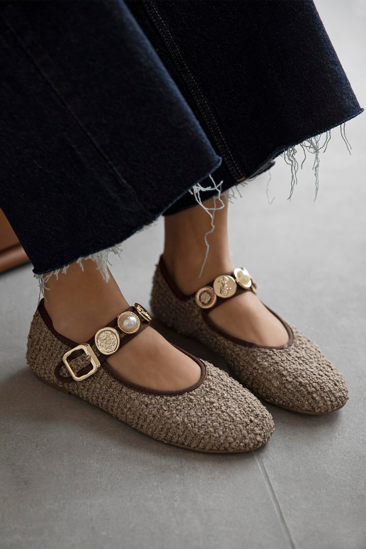 Leonardo Kadın  Aksesuar  Detay  Keten Babet Vizon