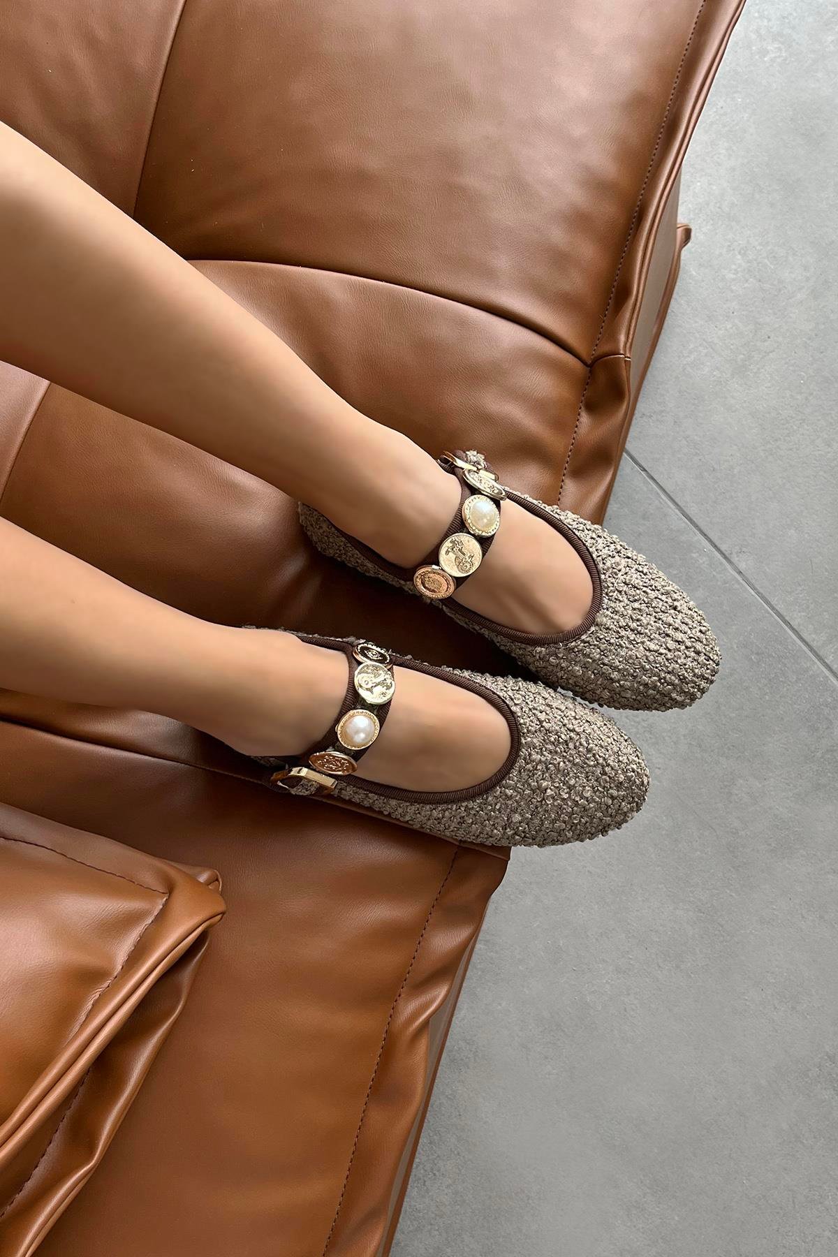 Leonardo Kadın  Aksesuar  Detay  Keten Babet Vizon