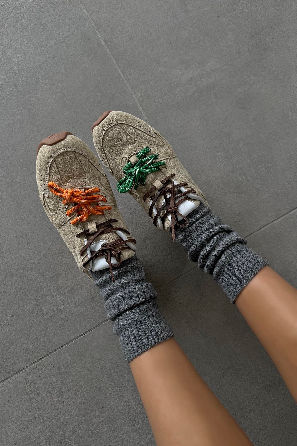 Lera Kadın  Süet Spor Ayakkabı Bej