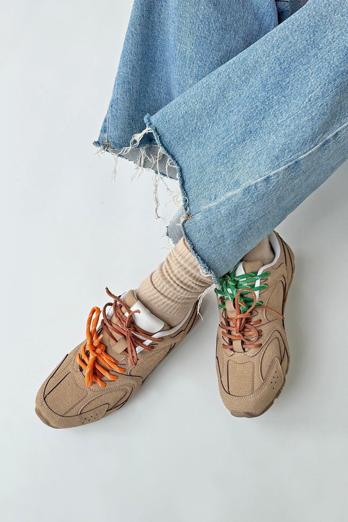 Lera Kadın  Süet Spor Ayakkabı Vizon