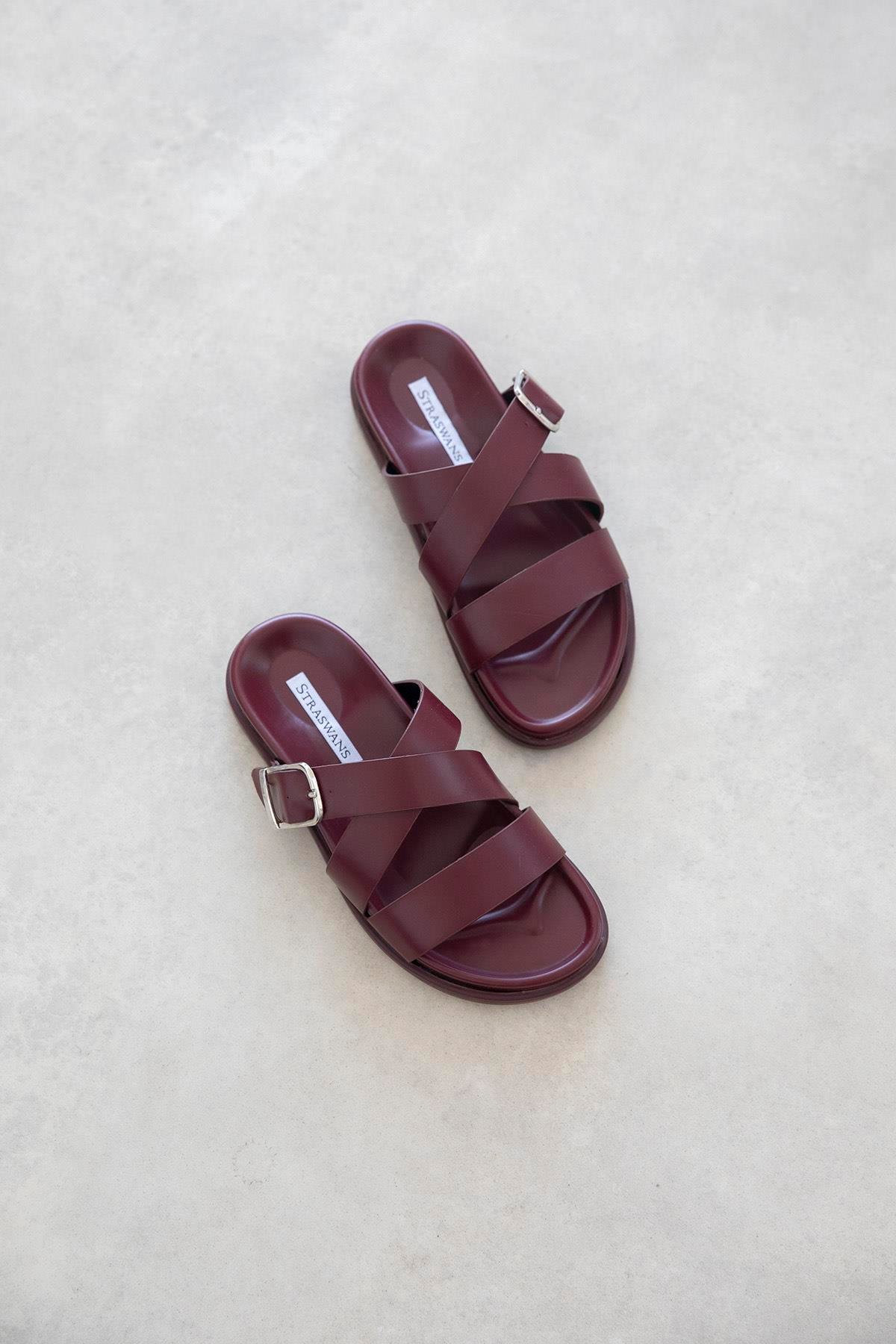 Norkys Kadın Toka Detay Günlük Konfor Terlik Bordo