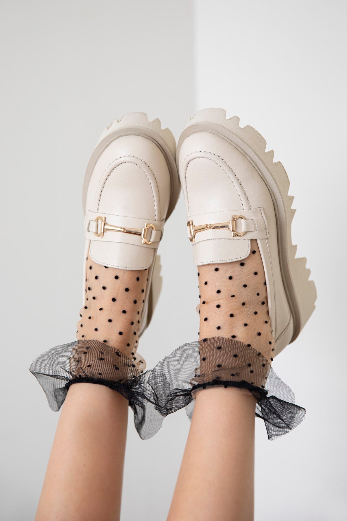 Ravi Kadın İçi Dışı  Hakiki Deri  Makosen Ayakkabı Bej