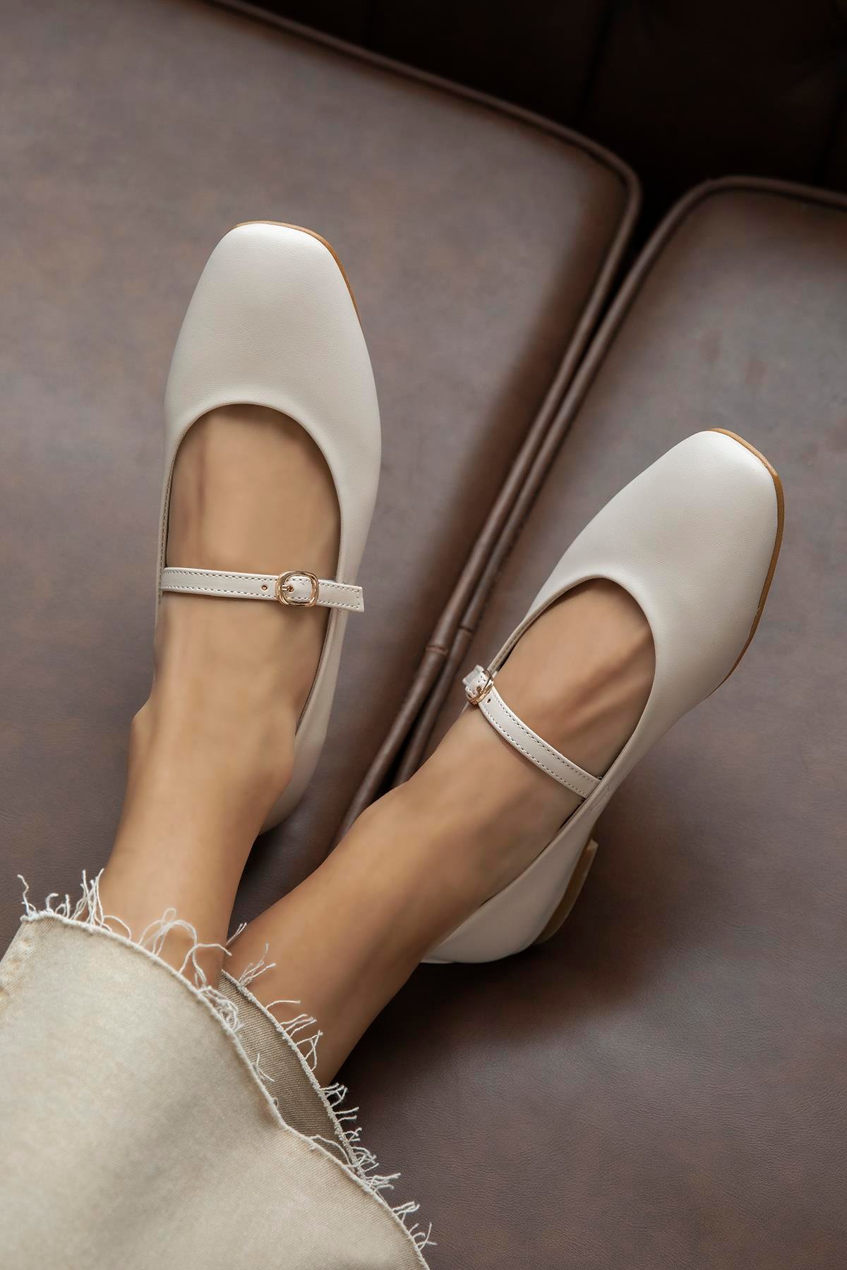 Smolder  Kadın  Kemer  Detay  Deri  Babet Bej