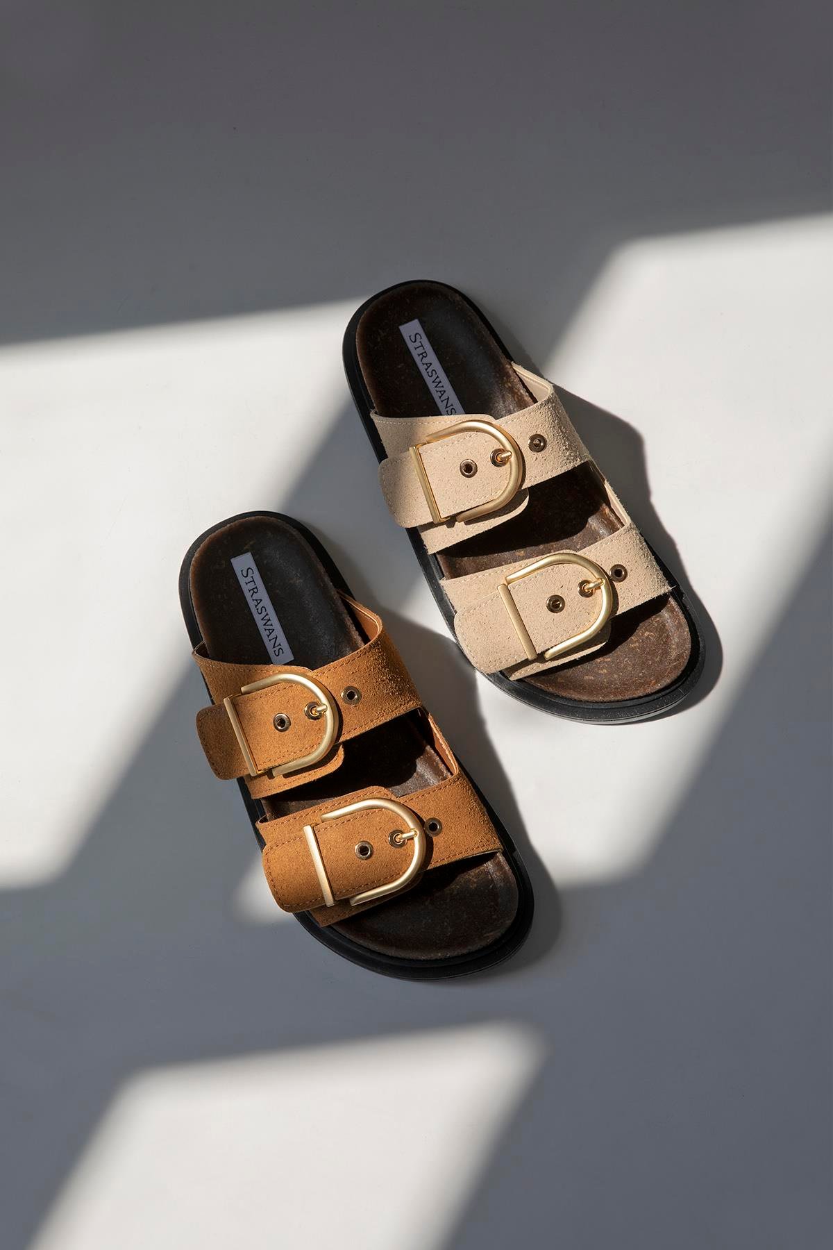 Zowie Kadın Toka  Detay  Günlük Konfor Süet Terlik Bej