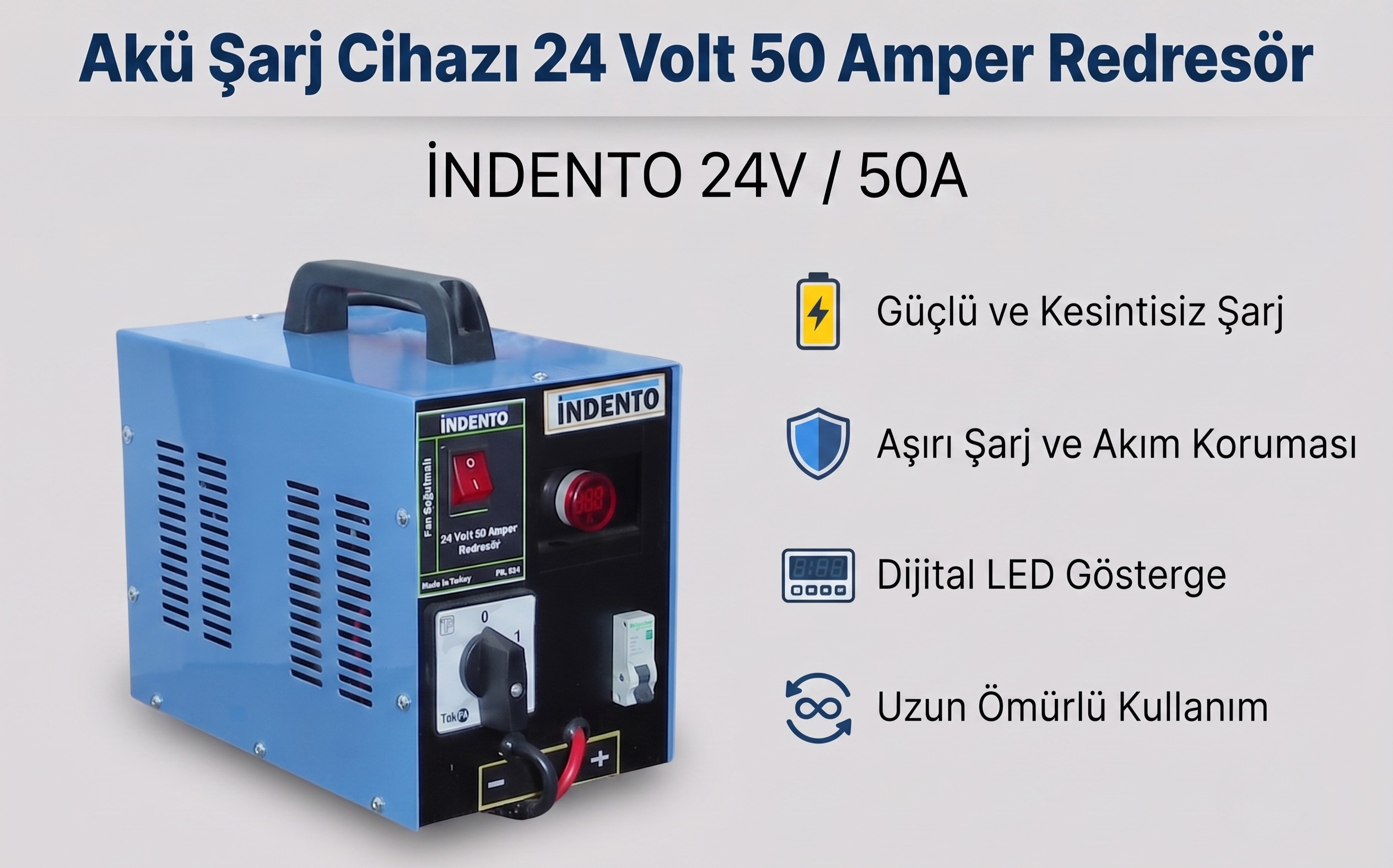  24 Volt 50 Amper Redresör (Akü Şarj Cihazı) - 520