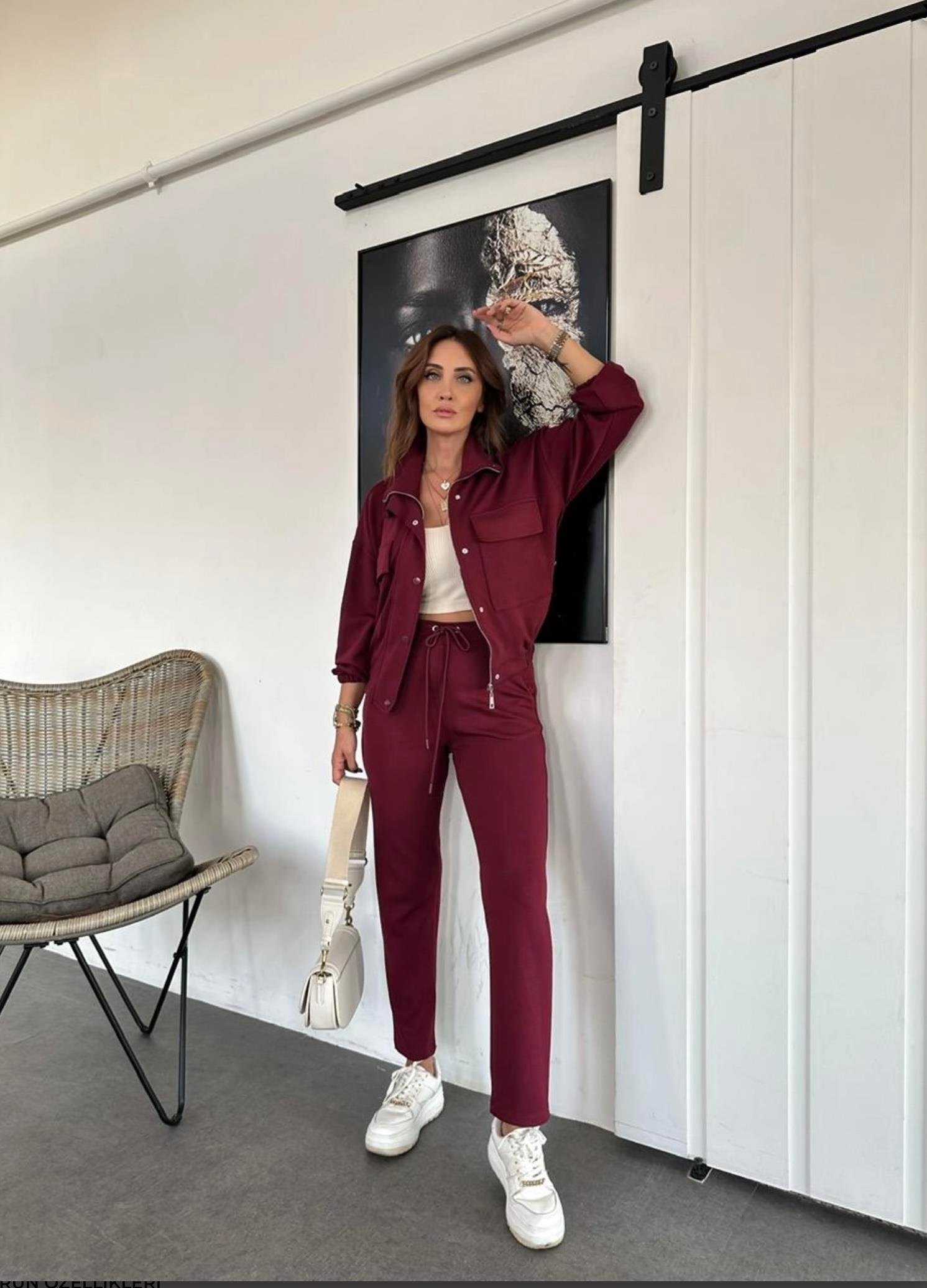 BORDO ALT ÜST MODAL KUMAŞ TAKIM Moda AkımıEşofman Takım
