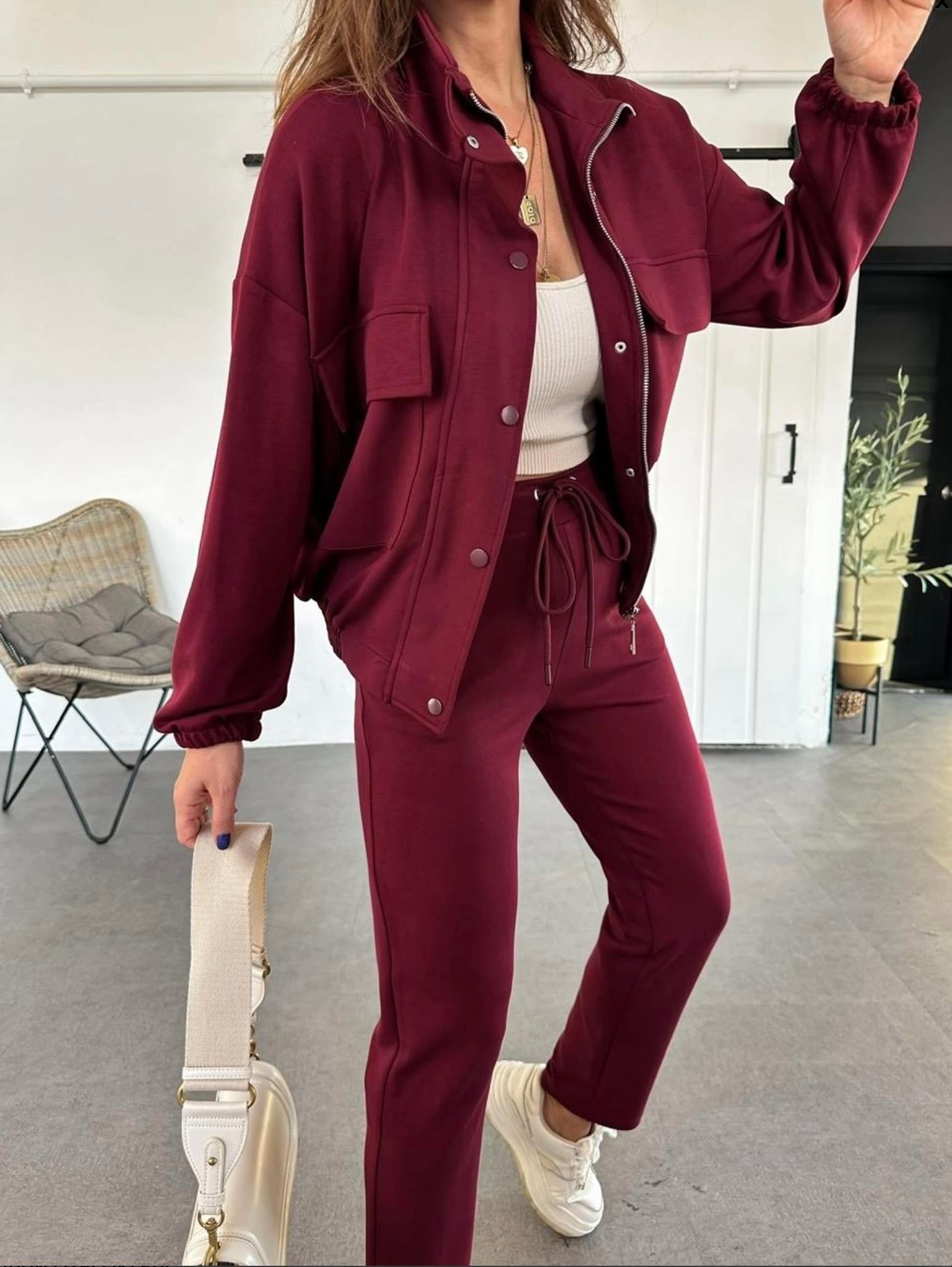 BORDO ALT ÜST MODAL KUMAŞ TAKIM Moda AkımıEşofman Takım