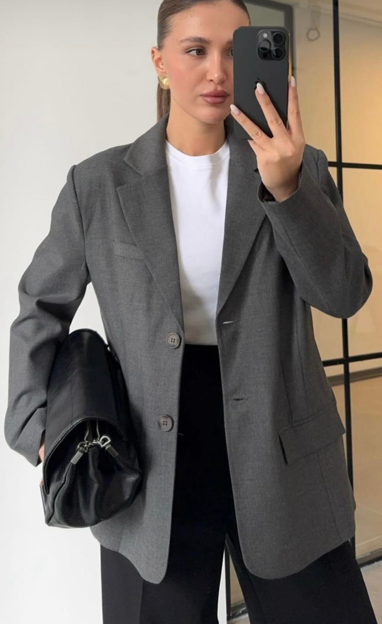 KADIN ANTRASIT BLAZERModa AkımıCeket