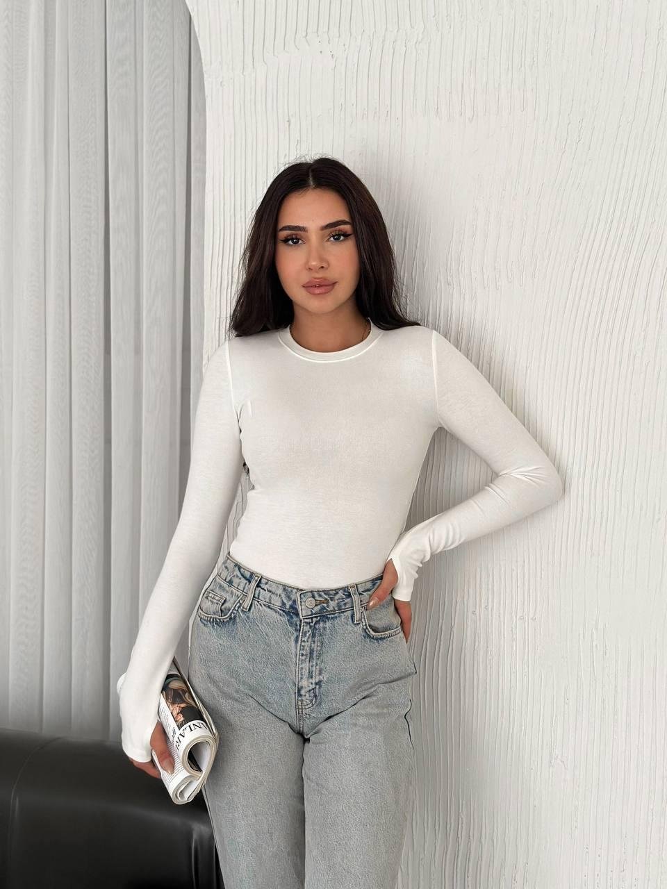 KADIN BEYAZ PAMUKLU BADİ Moda AkımıBadi