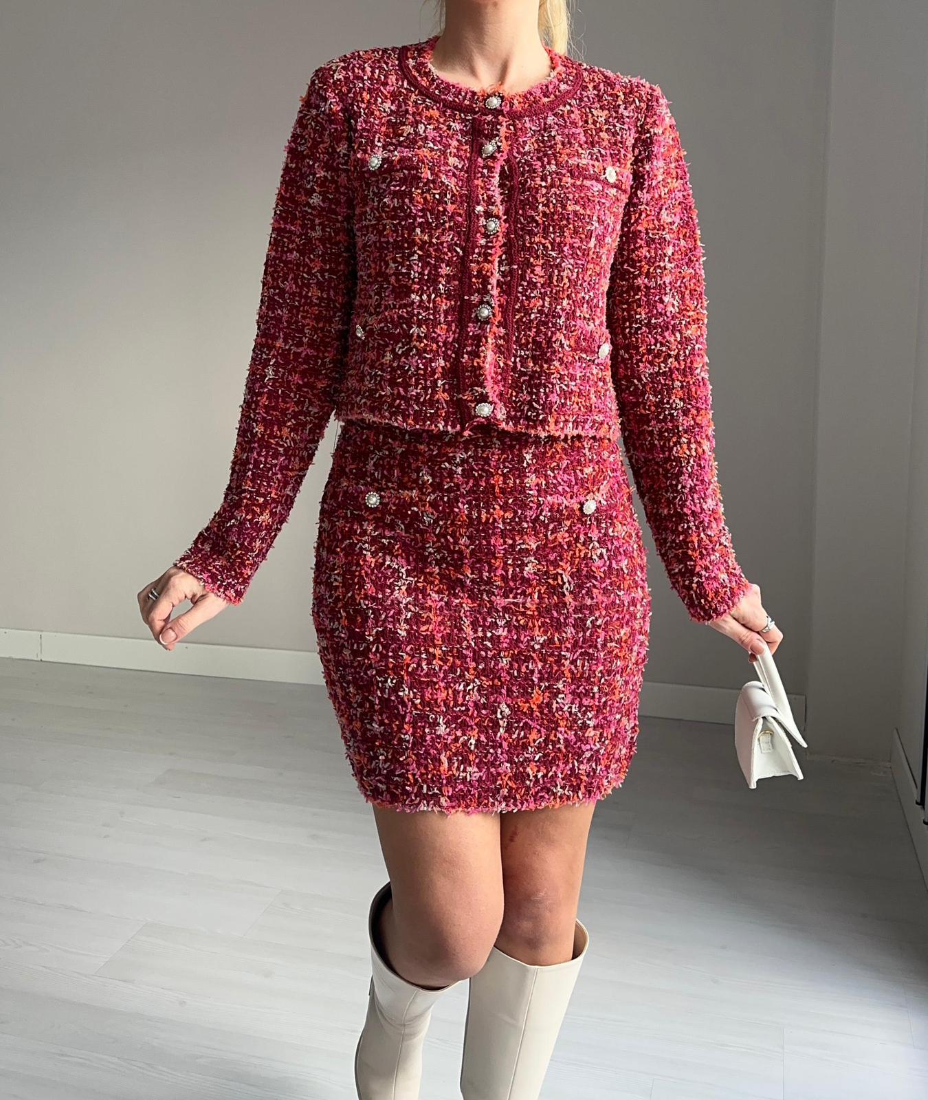 KADIN BORDO ETEK CEKET TAKIM Moda AkımıSet