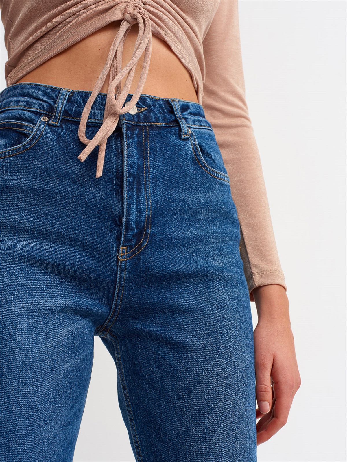 KLASİK MAVİ MOM JEAN Moda AkımıPantolon