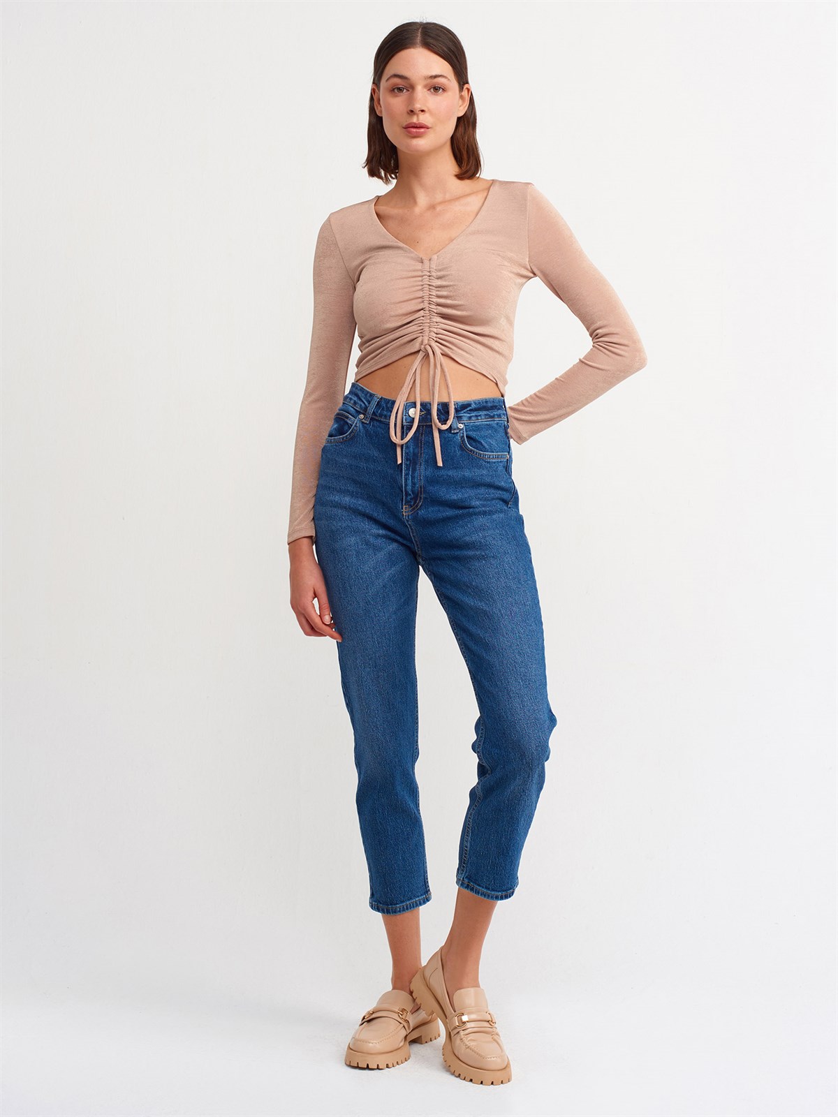 KLASİK MAVİ MOM JEAN Moda AkımıPantolon