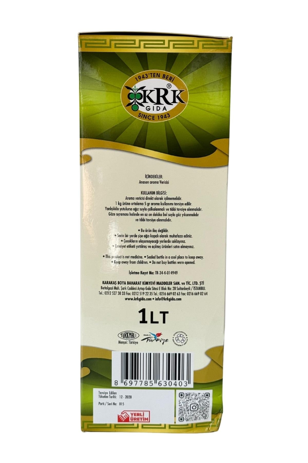 Anason Aroması 1 Lt