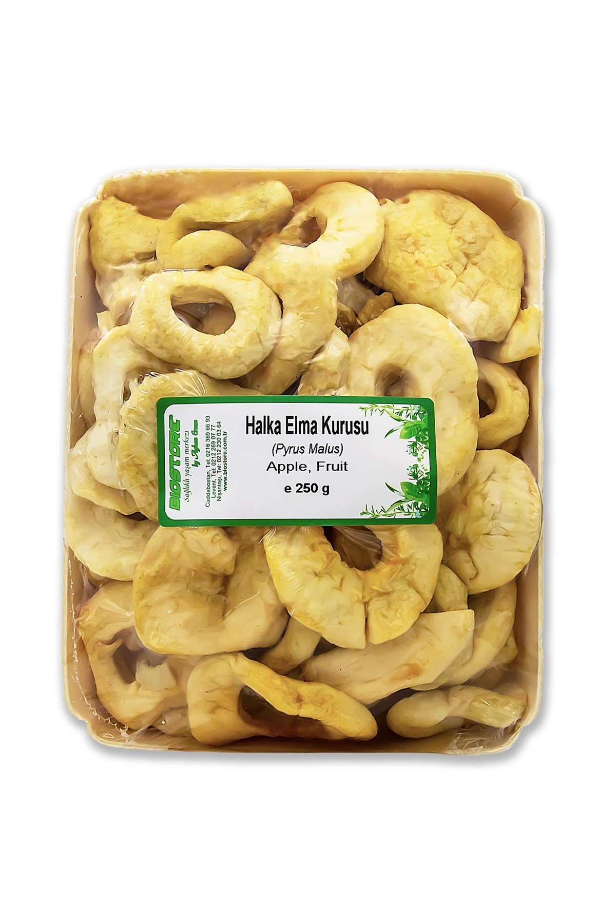 BIO STORE Halka Elma Kurusu 250 g (Şeker İlavesiz)