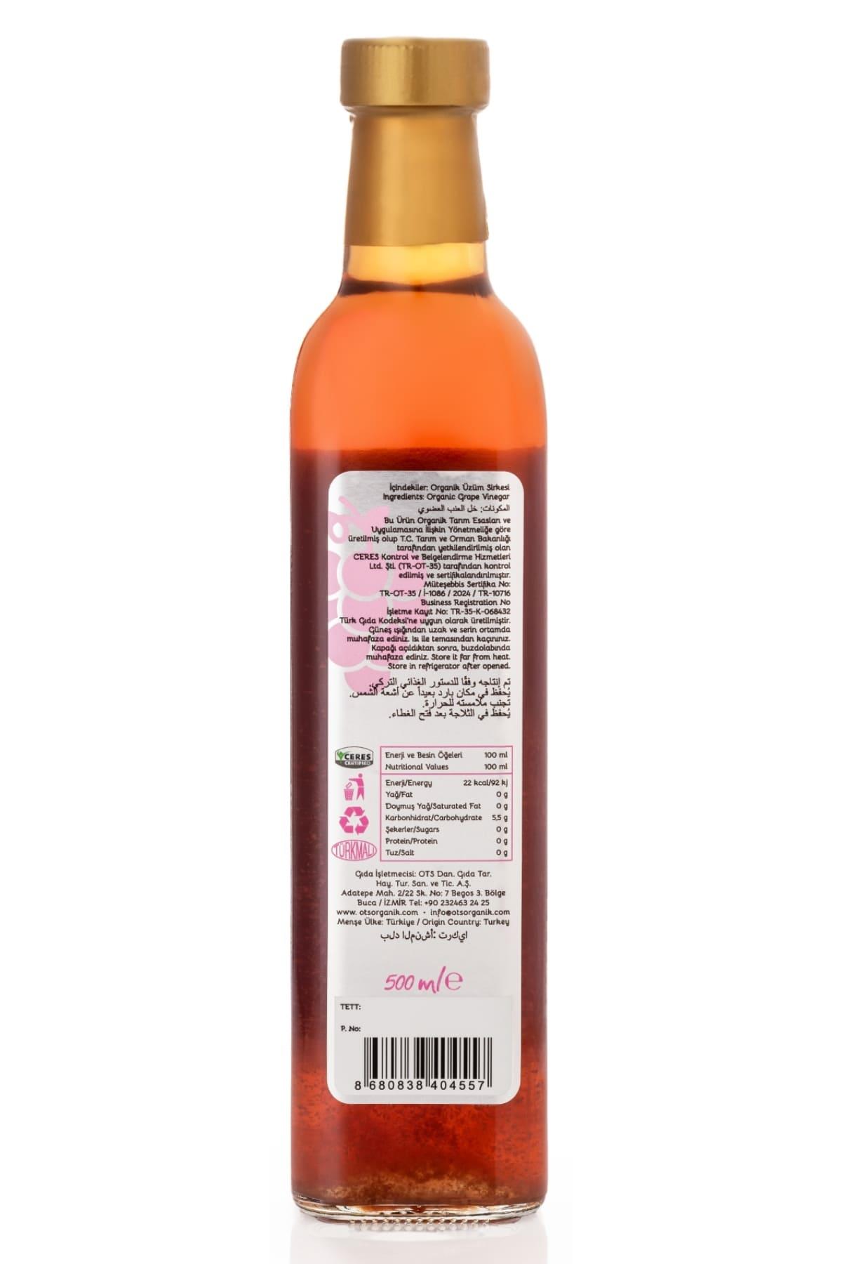 Organik Üzüm Sirkesi 500 Ml