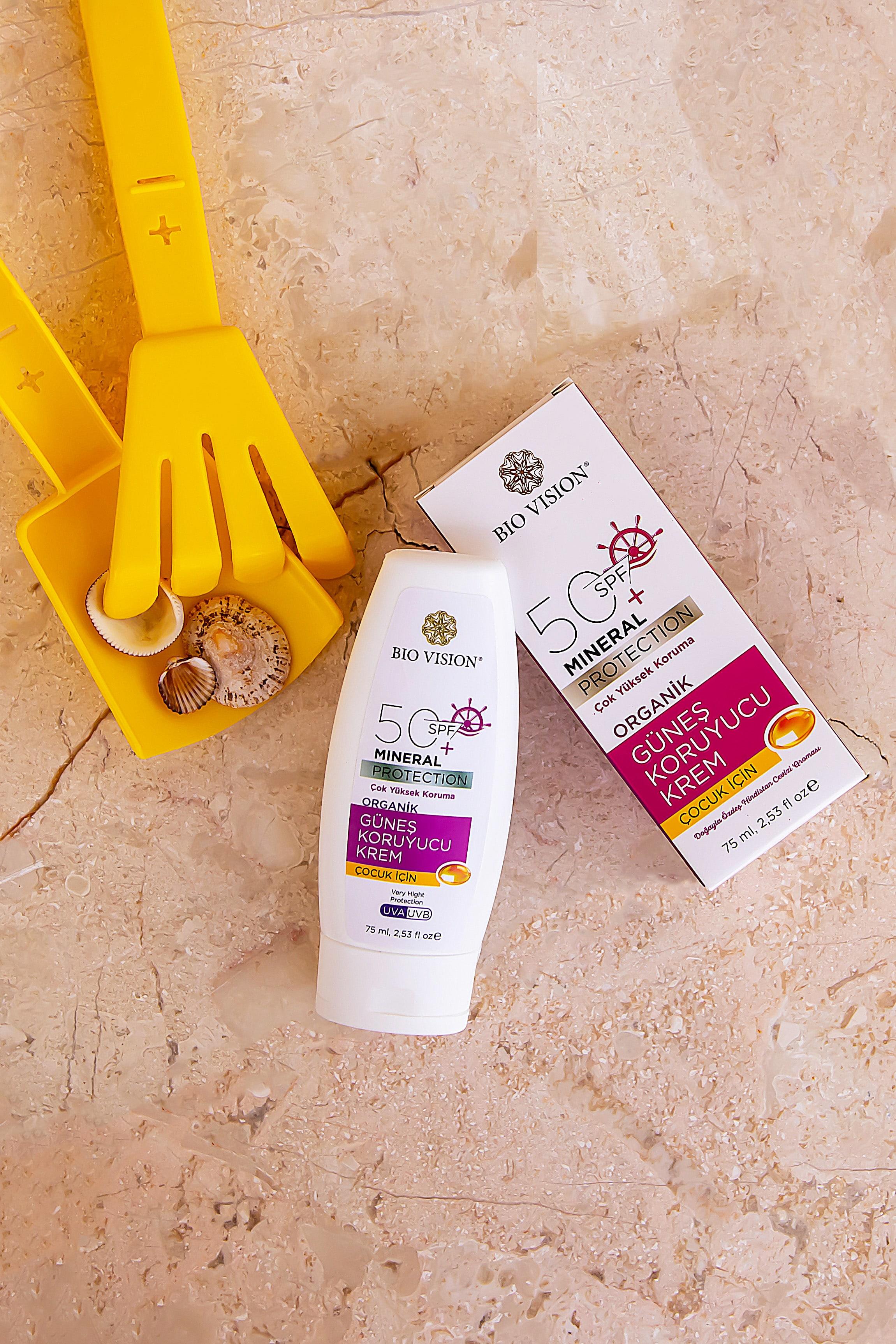 SPF 50+ Organik Çocuk Güneş Koruyucu Kremi 75 ml