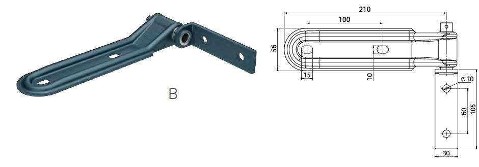 KAPAK MENTEŞE DÜZ PİMLİ 220mm - İTHAL - SET